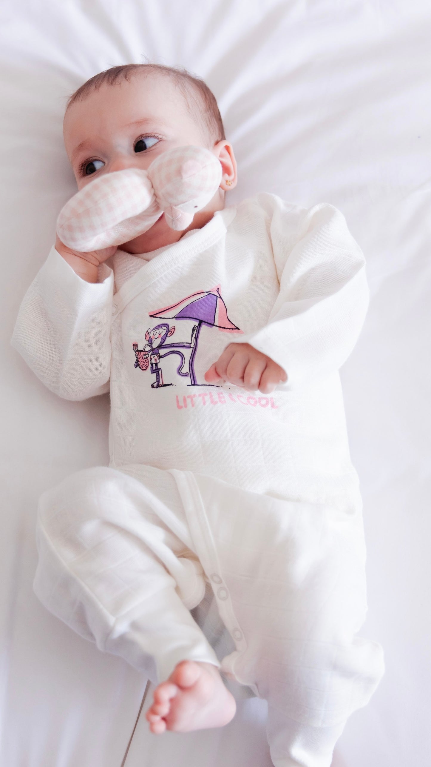 so small Organic Wrapover Kimono- Little & Cool