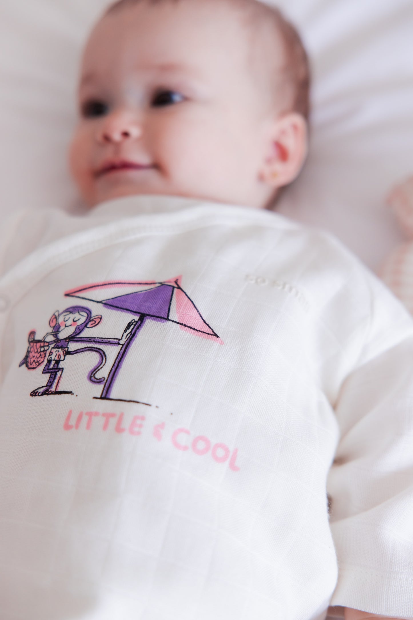 so small Organic Wrapover Kimono- Little & Cool