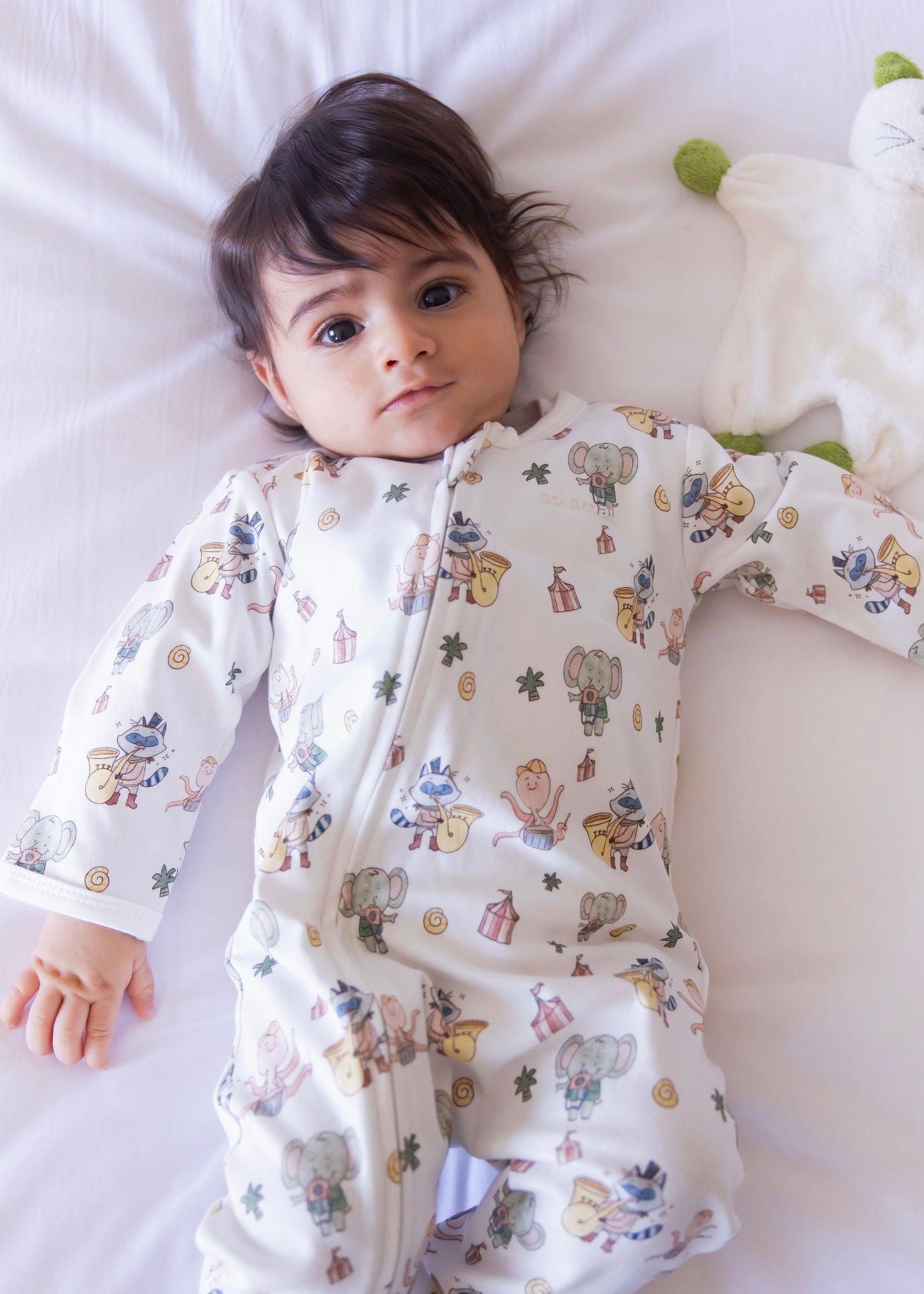 so small Organic Zipper Footie- Play.Sway.Re-play