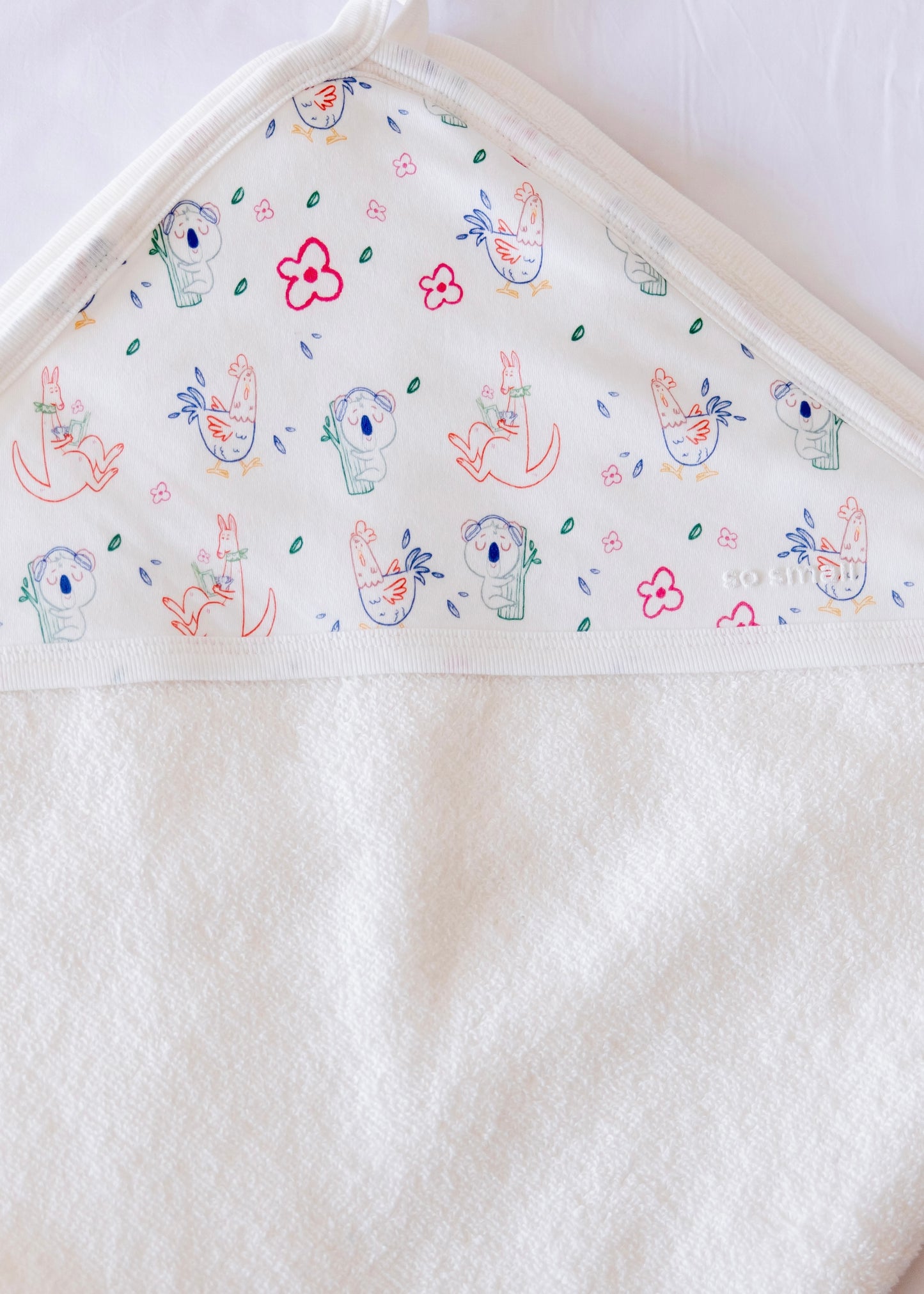 so small Organic Hooded Bath Towel- Lazy. Daisy. Dreams