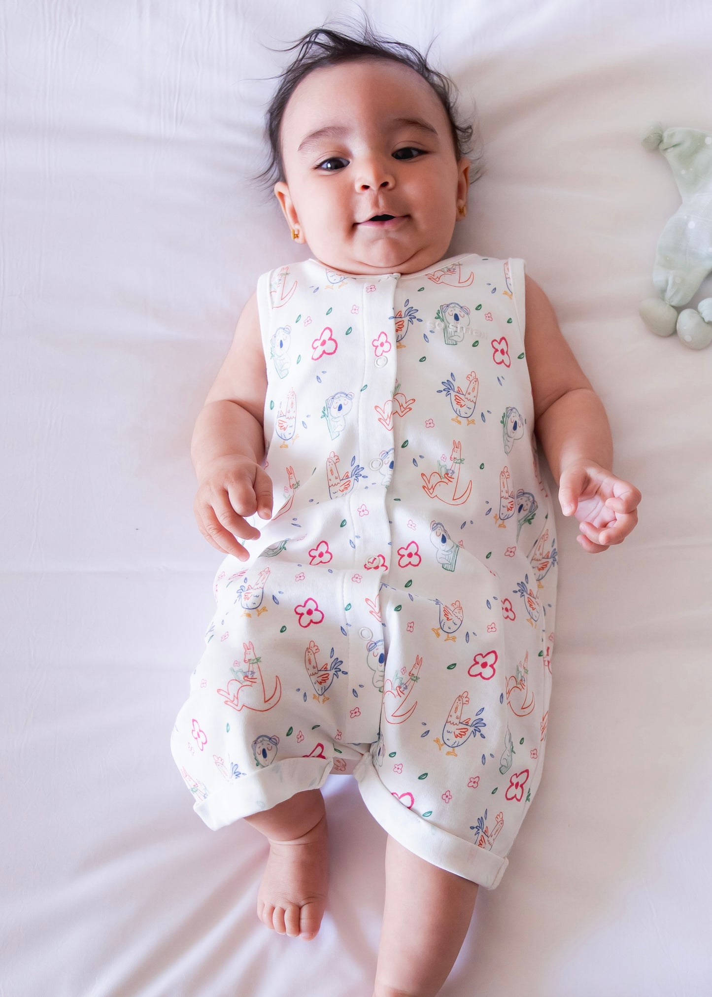 so small Organic Sleeveless Romper- Lazy. Daisy. Dreams