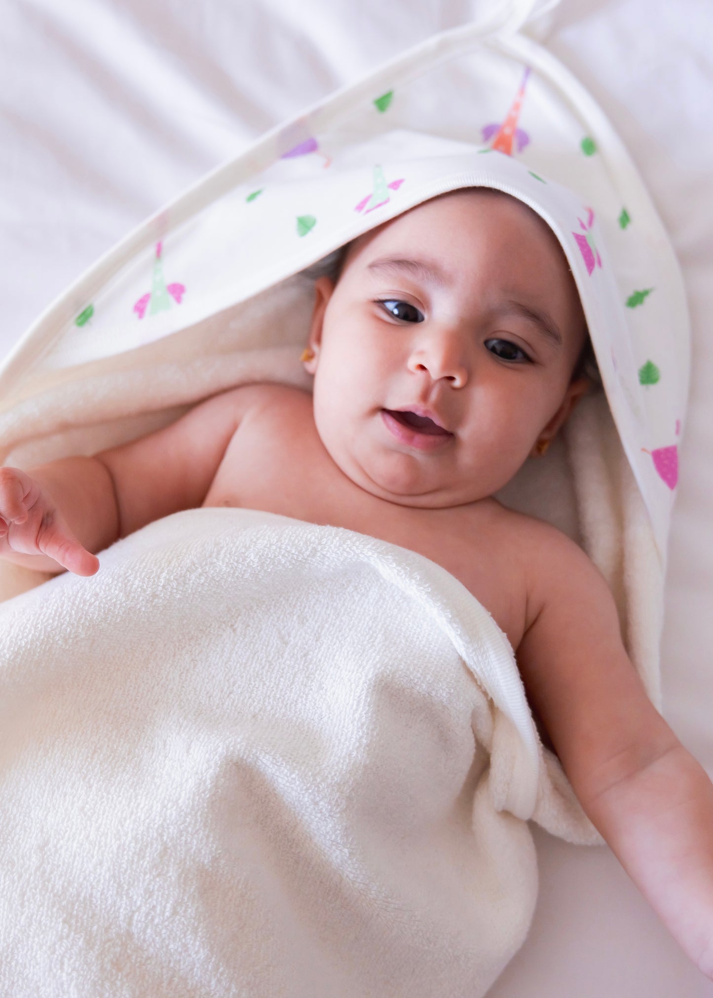 so small Organic Hooded Bath Towel- Goose Gone Loose