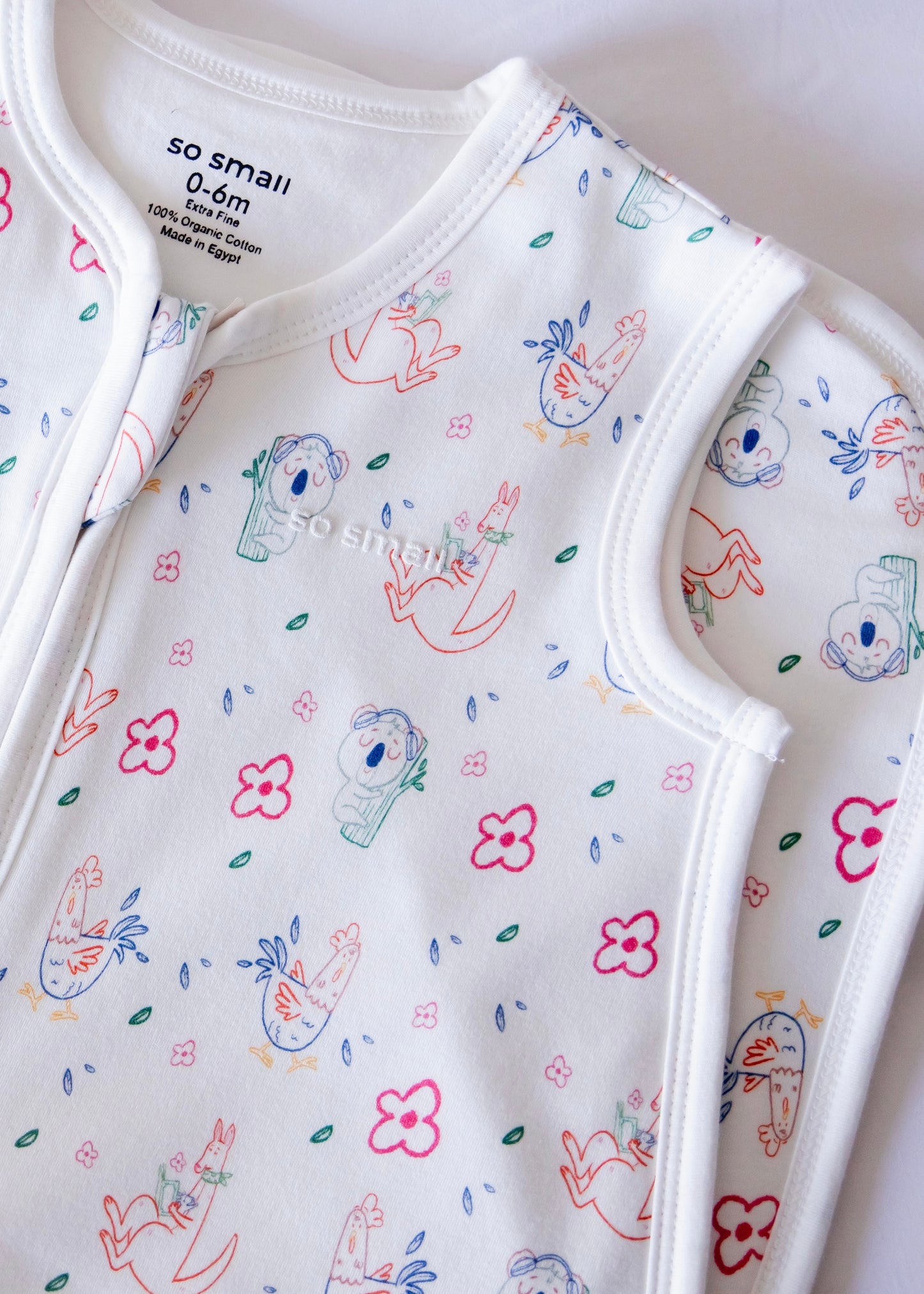 so small Organic Padded Sleeping Bag- Lazy. Daisy. Dreams