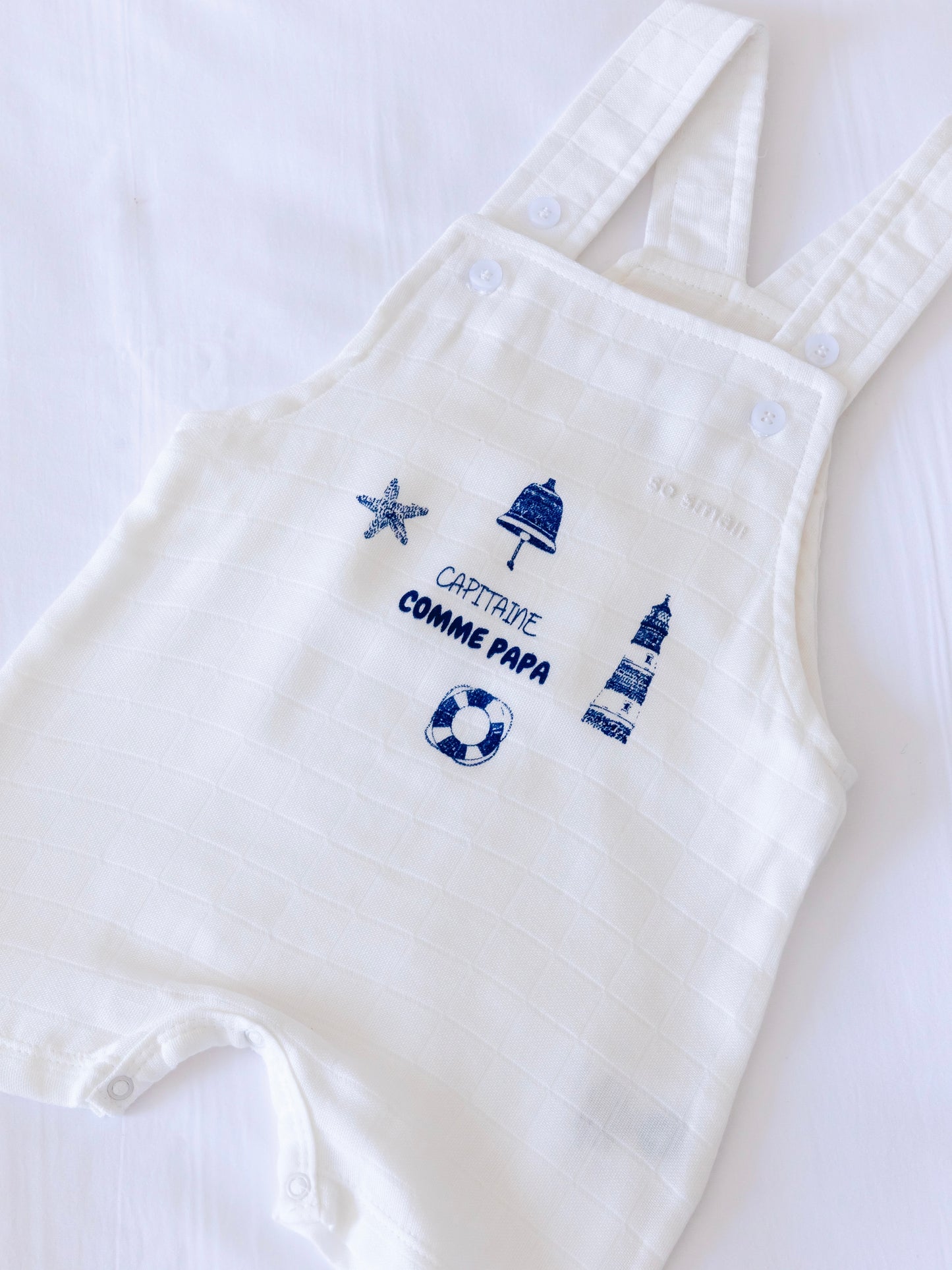 so small Organic Muslin Jumpsuit- Capitaine Comme Papa
