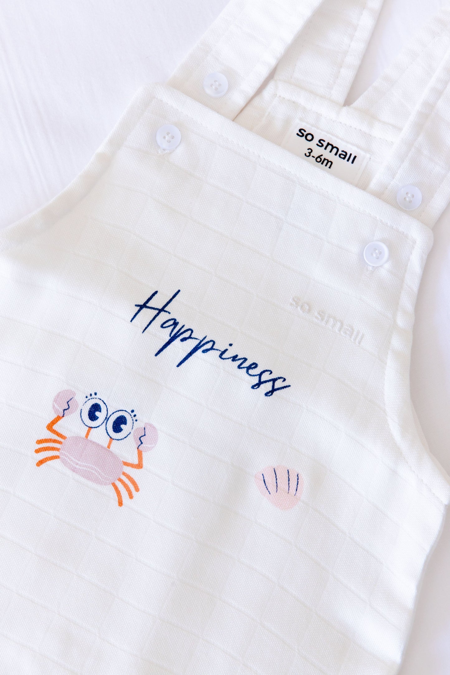 so small Organic Muslin Jumpsuit- Happiness