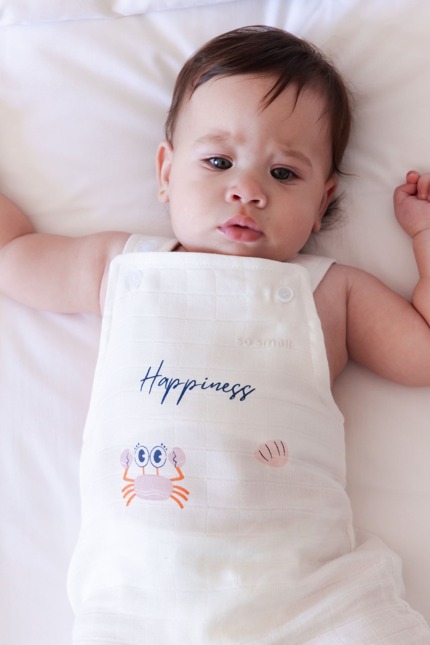 so small Organic Muslin Jumpsuit- Happiness