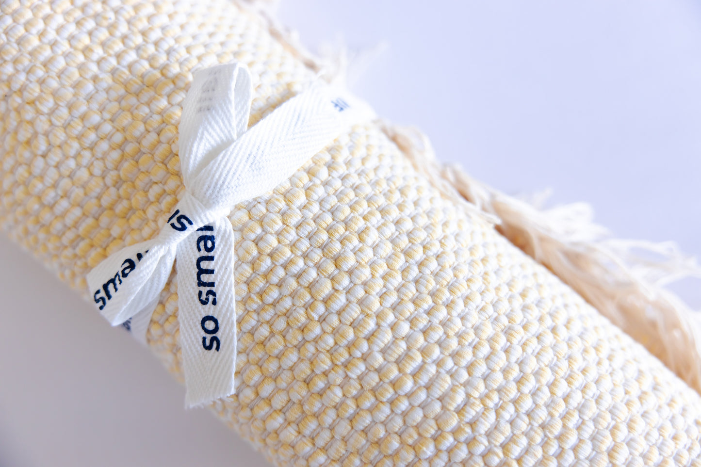 so small Organic Hand-Woven Play Mat- Banana Milkshake