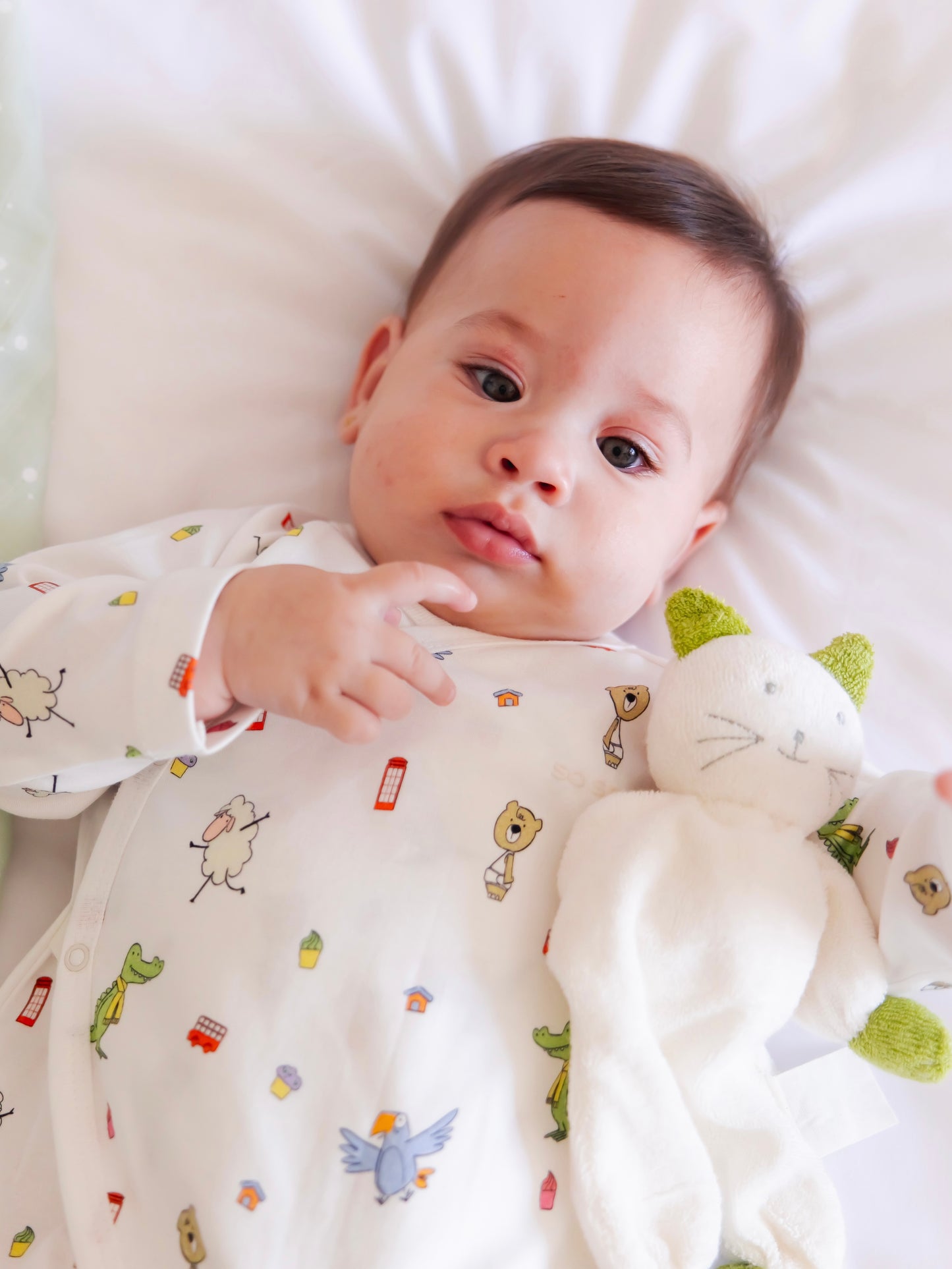 so small Organic Wrapover Kimono- Playdates & Cupcakes