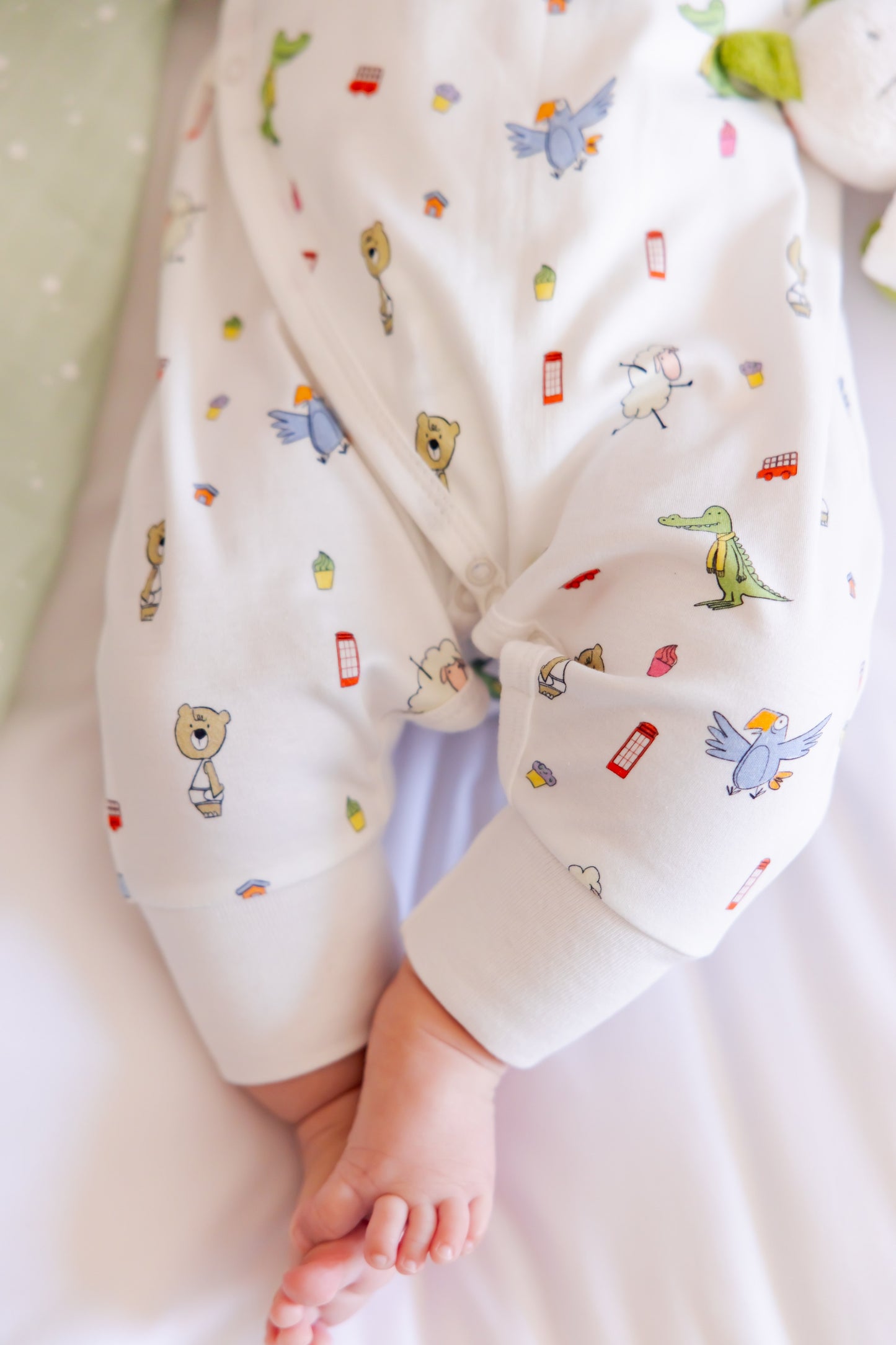 so small Organic Wrapover Kimono- Playdates & Cupcakes