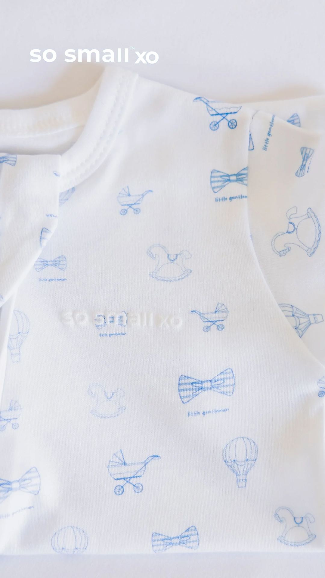 so small xo Zipper Footie- Little Gentleman