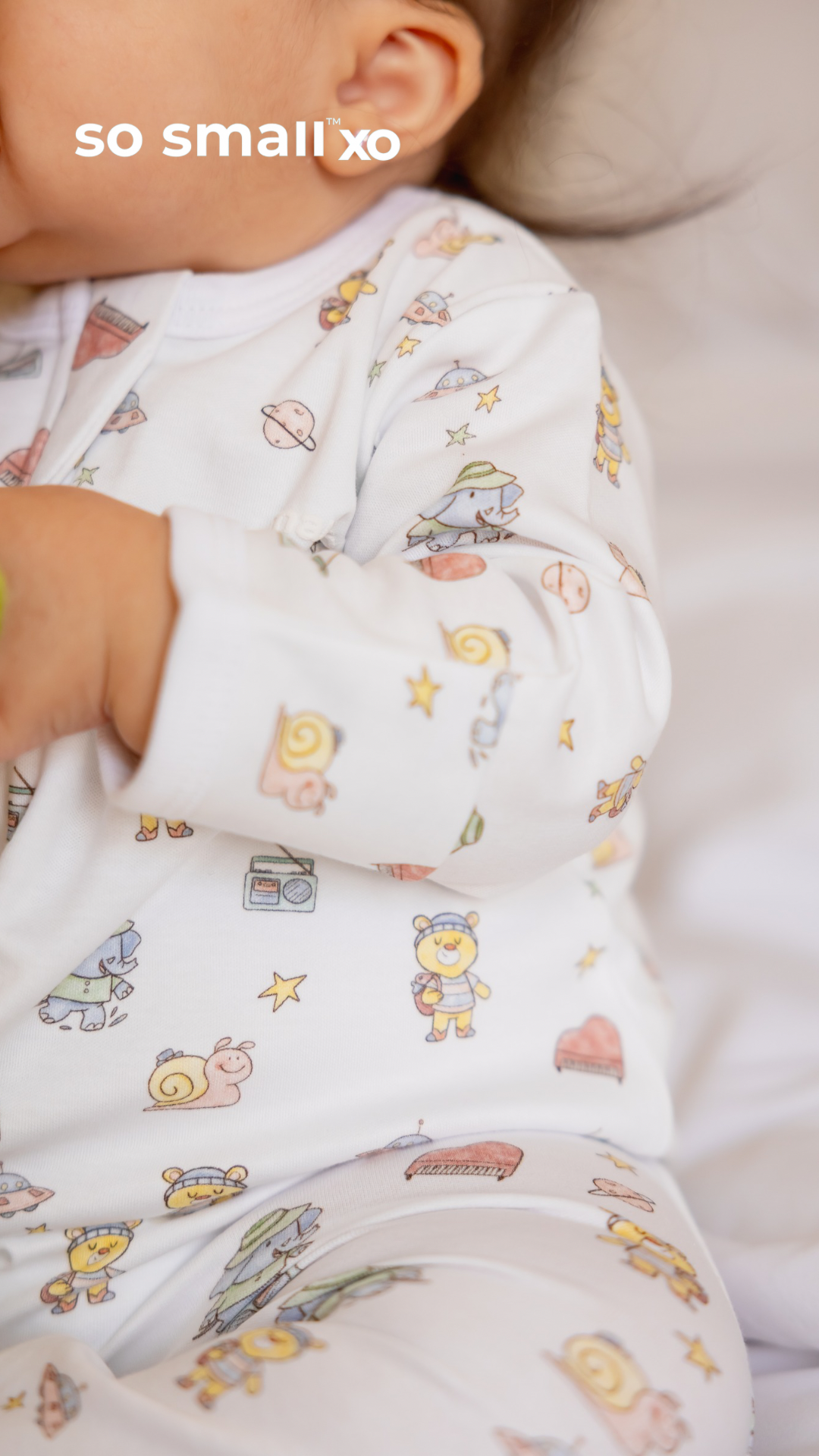 so small xo Zipper Footie- Love You to the Moon