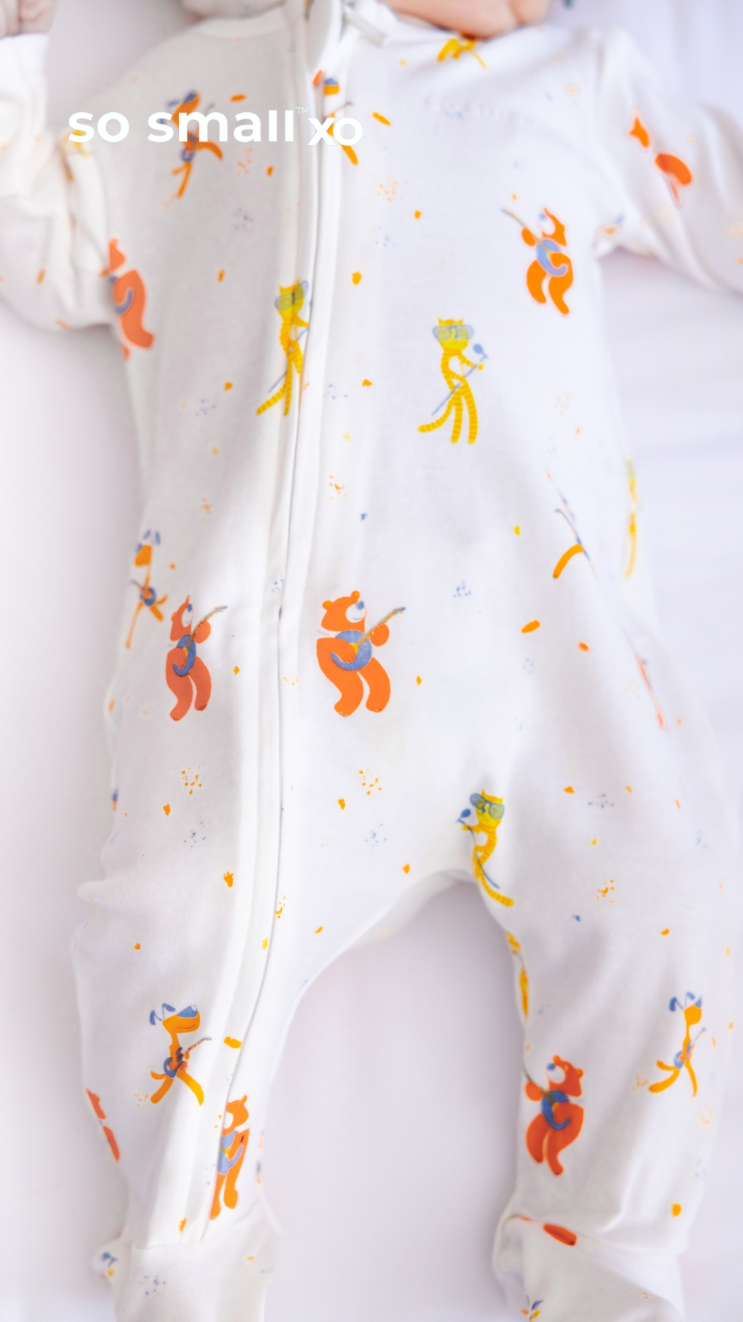 so small xo Zipper Footie- Dance with Me (Sold without Beanie)