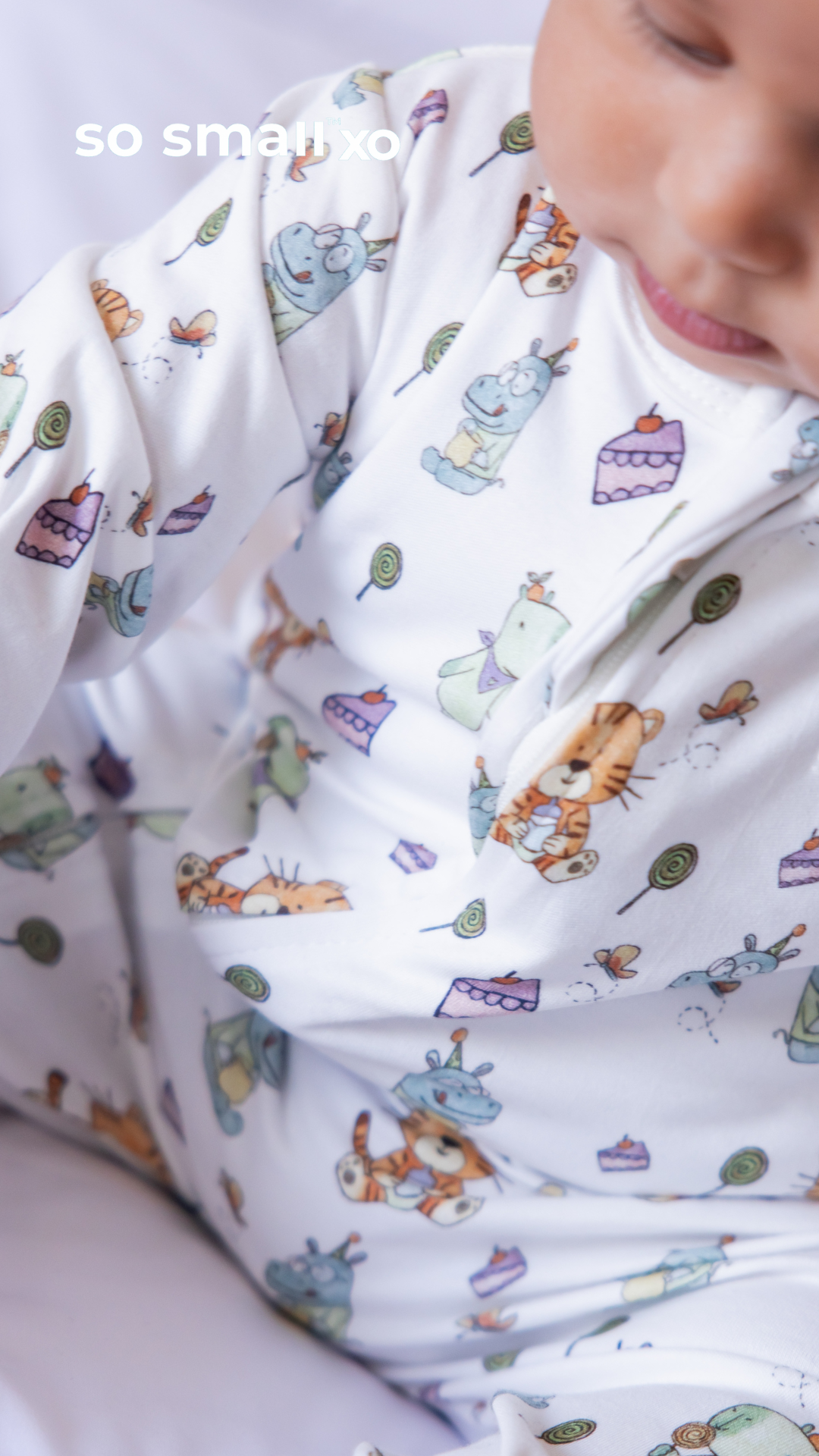 so small xo Zipper Footie- Sweetheart Picnics