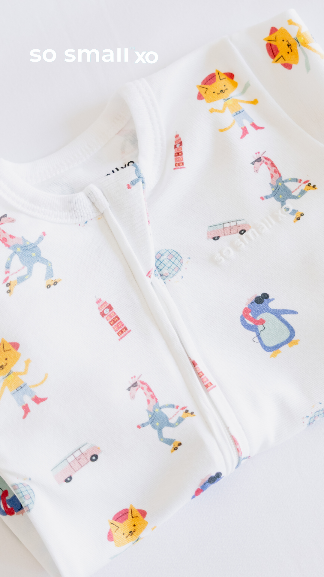 so small xo Zipper Footie- Disco Baby