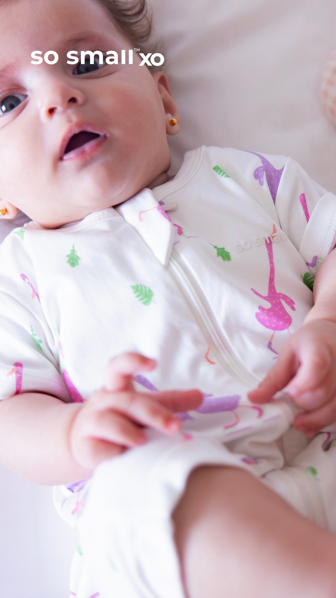 so small xo Half-Sleeved Zipper Romper-Goose Gone Loose