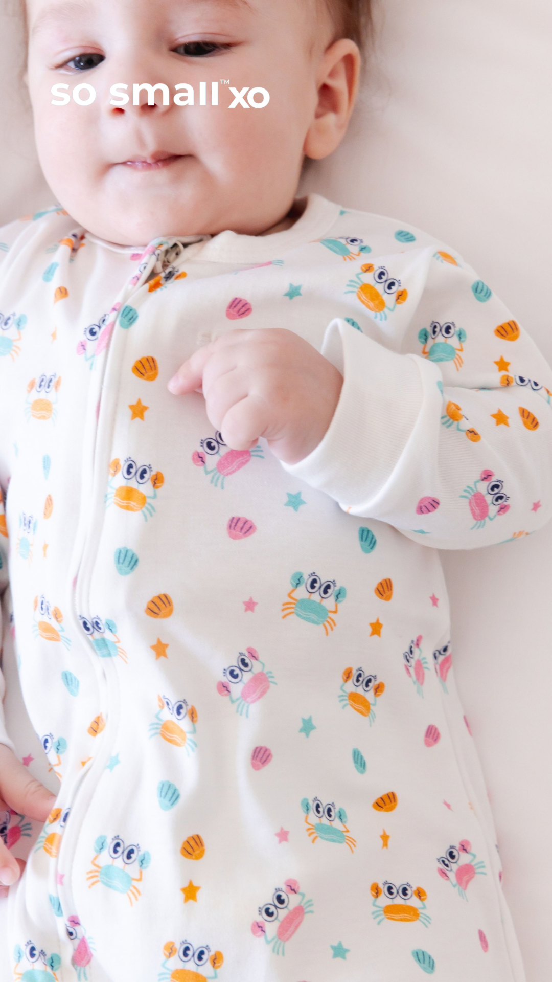 so small xo Footless Zipper Onesie- Friends of the Sea