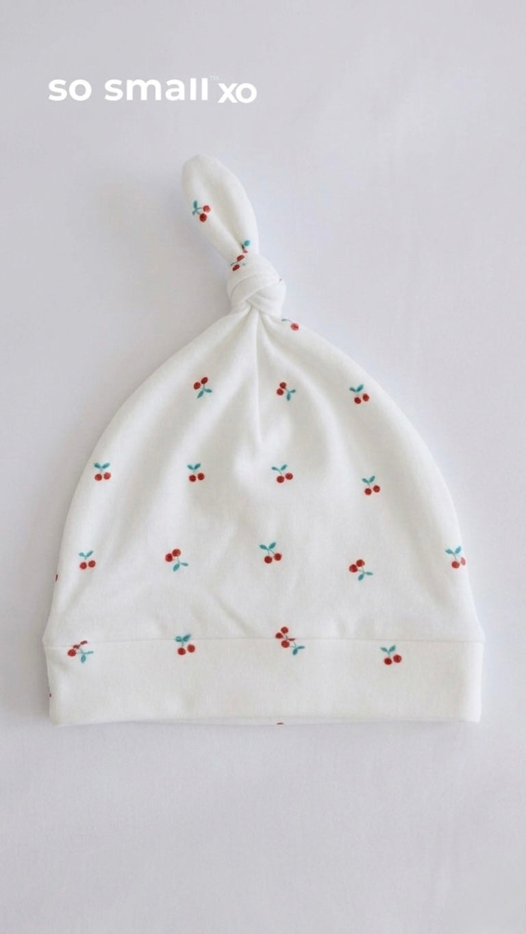 so small xo Knotted Beanie- Cherry Kiss
