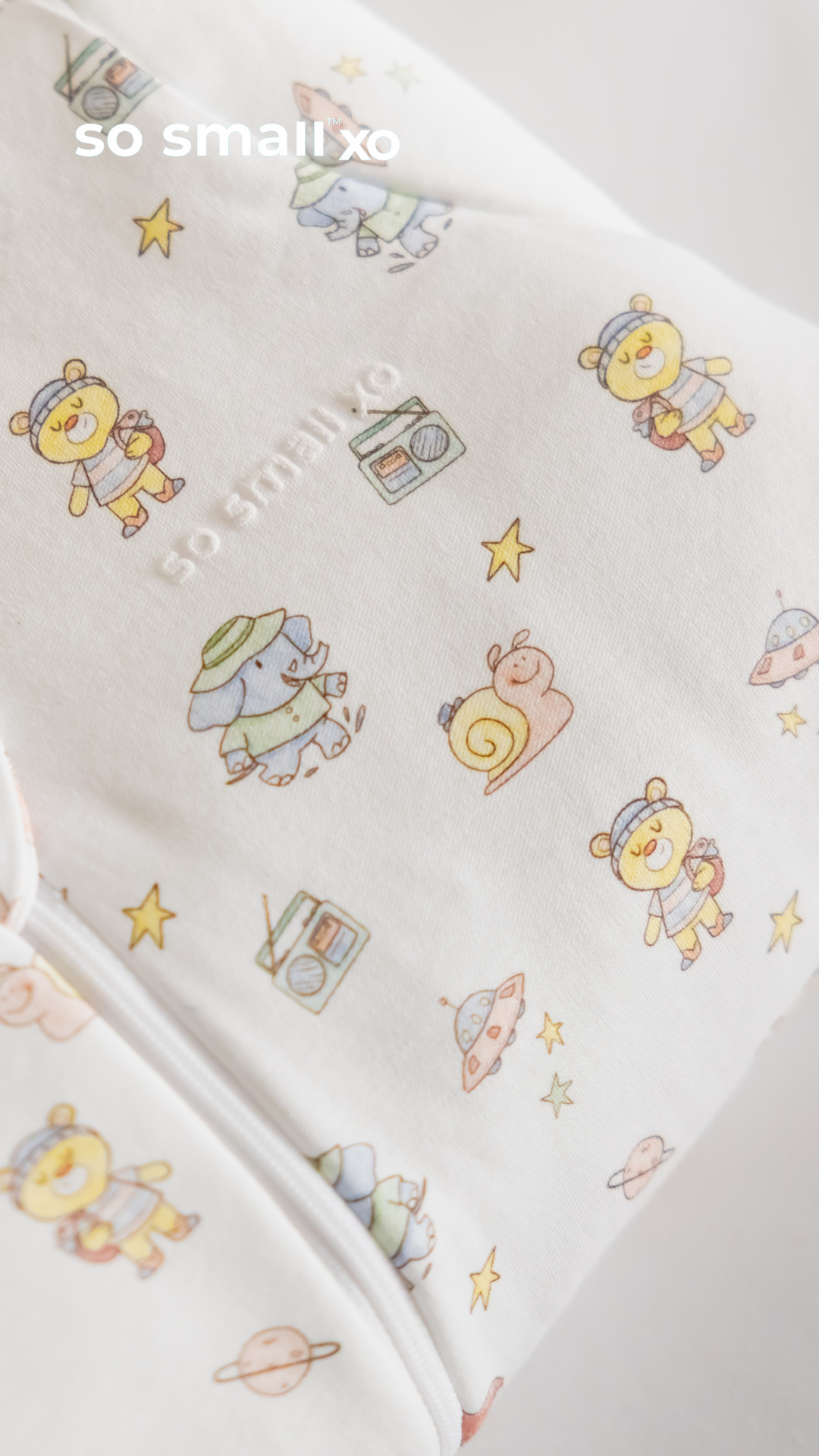 so small xo Padded Winter Footie- Love you to the Moon