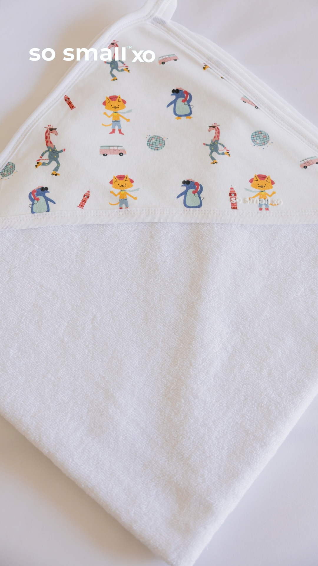 so small xo Hooded Towel- Disco Baby
