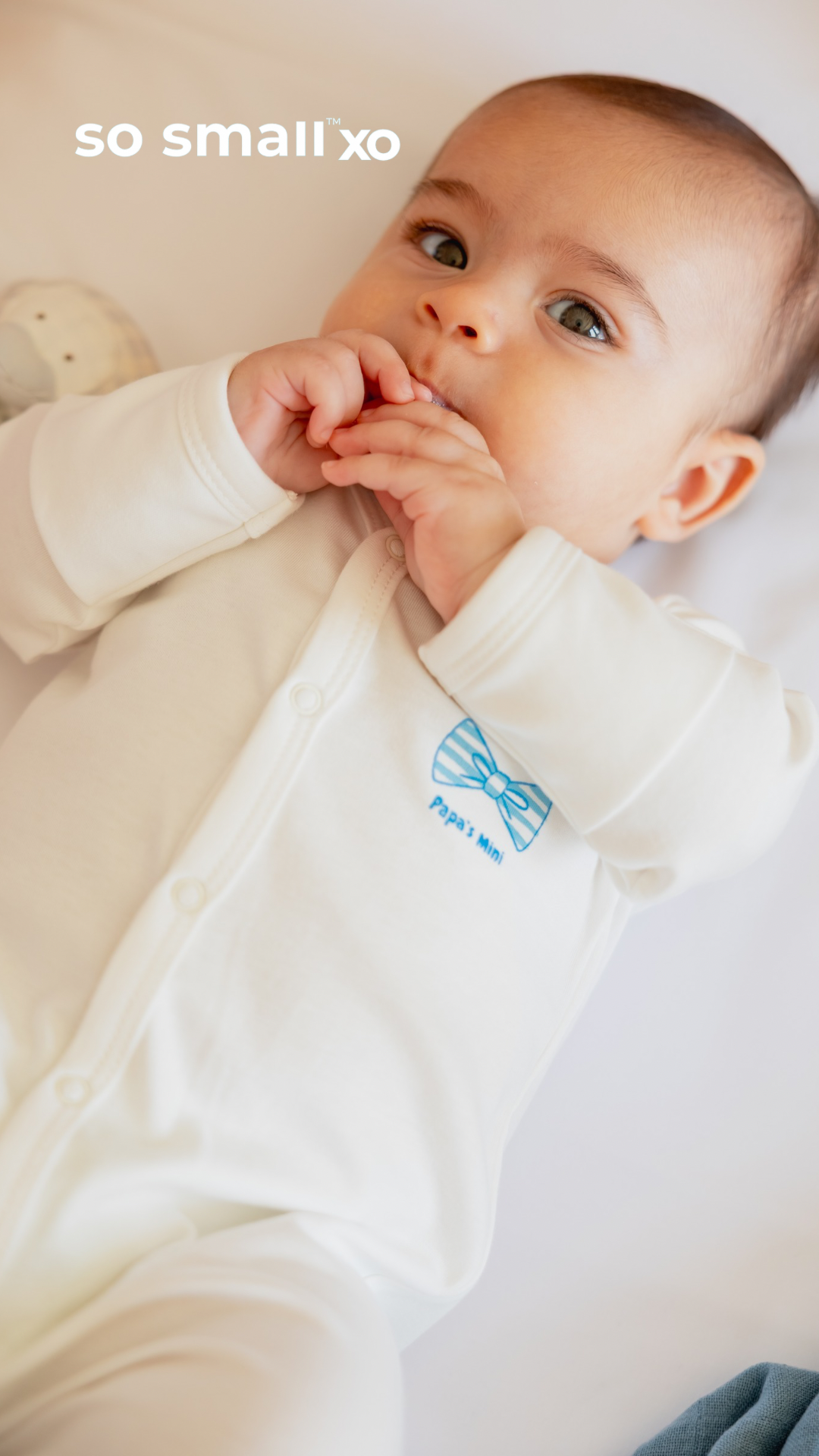 so small xo Middle Snap Footie- Papa's Mini