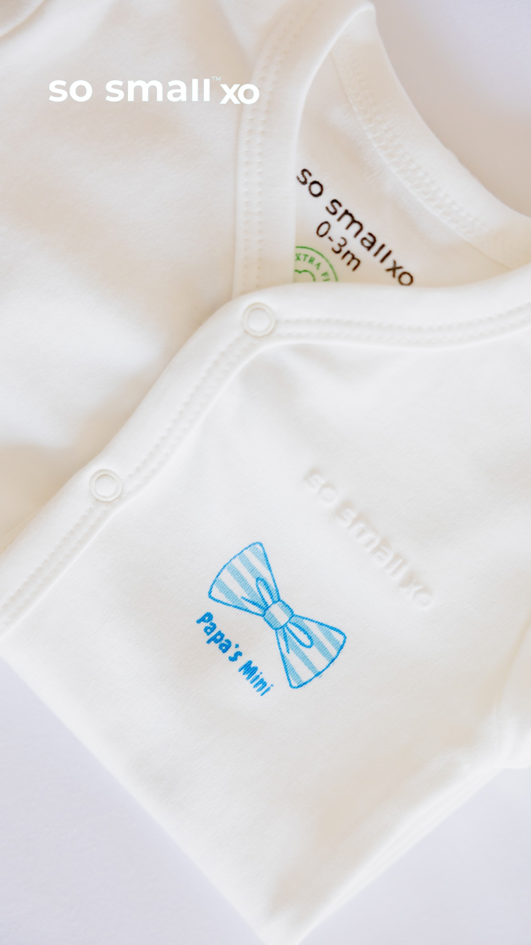 so small xo Middle Snap Footie- Papa's Mini