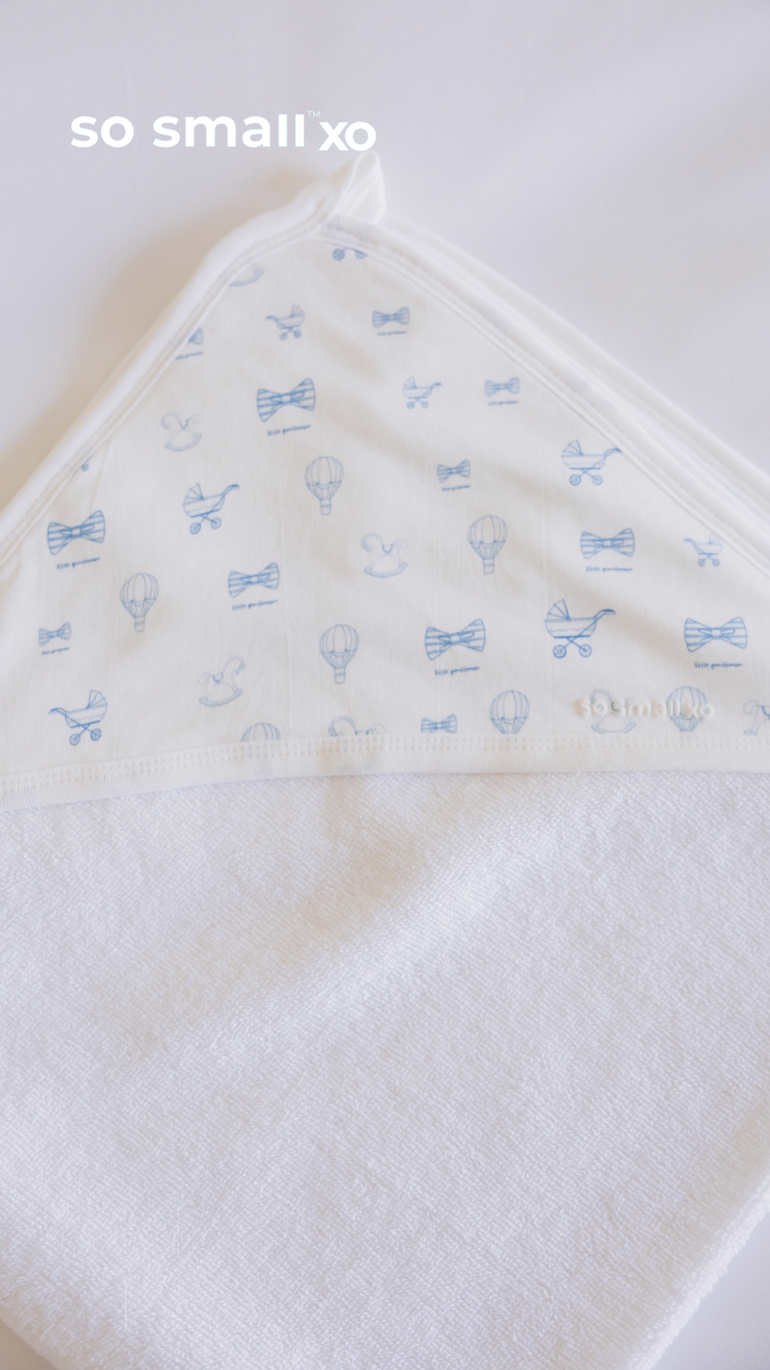 so small xo Hooded Towel- Little Gentleman