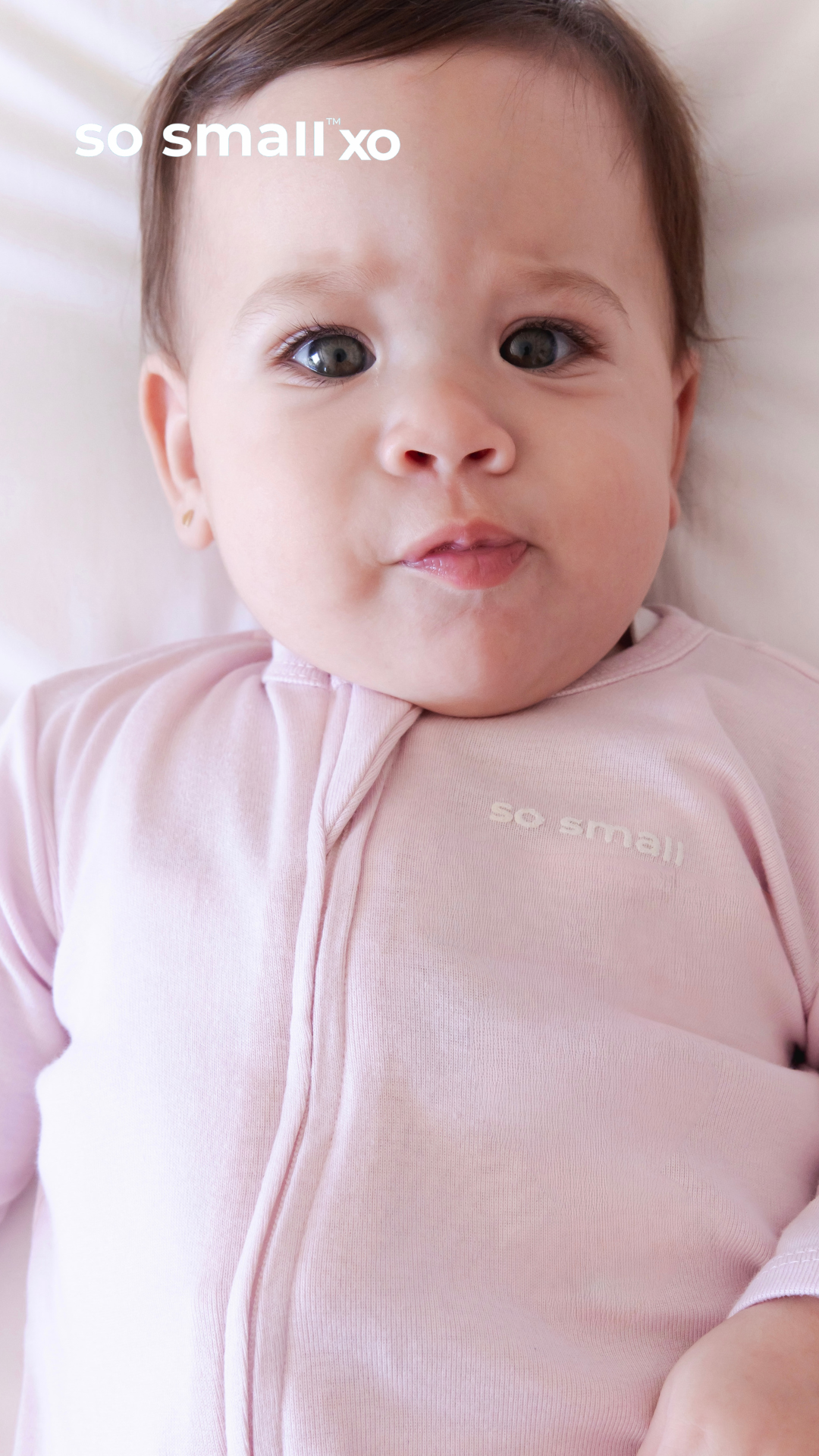 so small xo Zipper Footie- Bon Bon