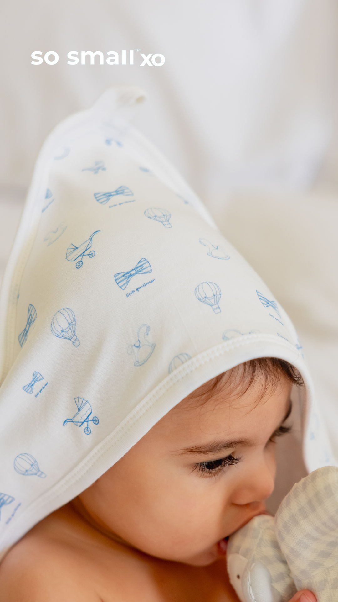 so small xo Hooded Towel- Little Gentleman