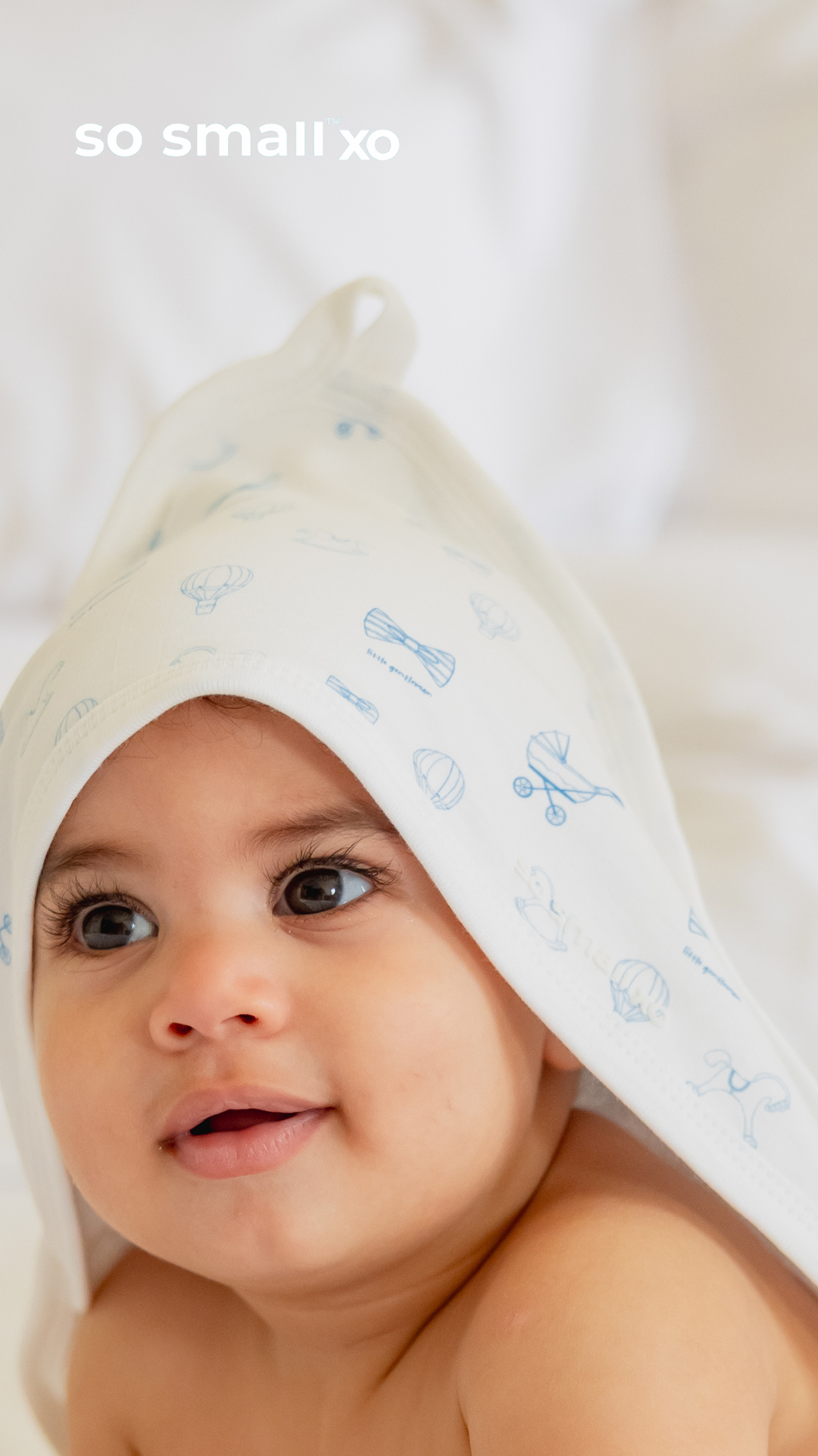 so small xo Hooded Towel- Little Gentleman