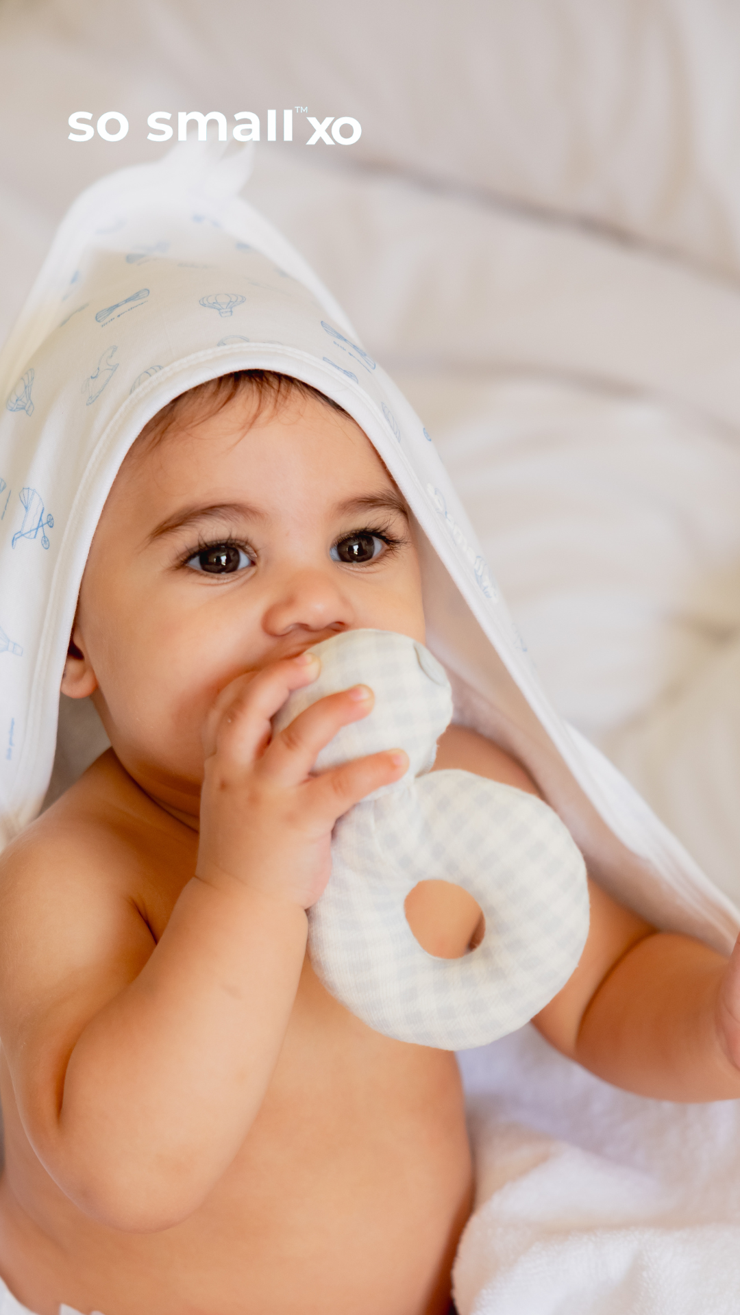 so small xo Hooded Towel- Little Gentleman