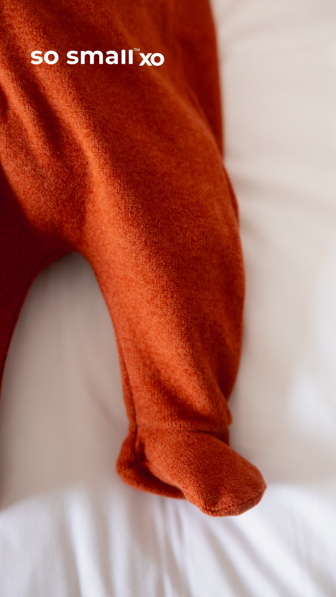 so small xo Winter Limited Edition Cotton Cashmere-Like Zipper Footie- Caramel Toffee