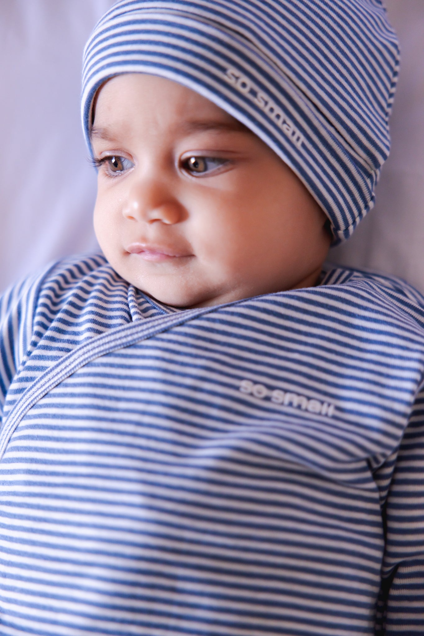 so small Organic Two-Piece Set- Evening Blue