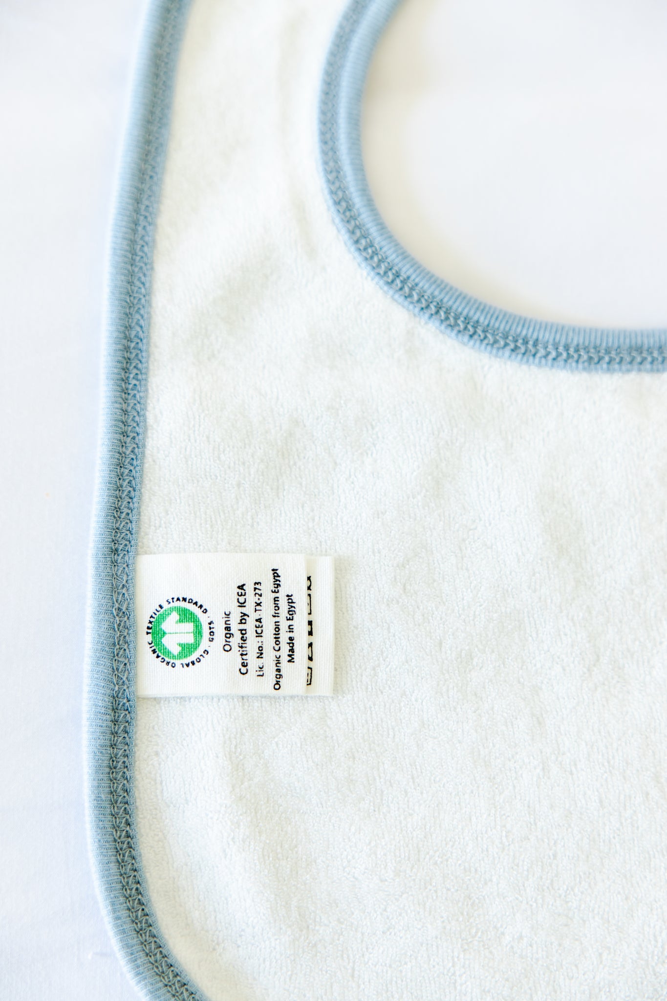 so small Organic Terry Lined Bib- Sky Ride