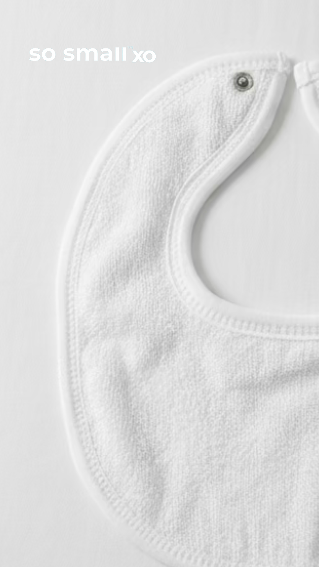 so small xo Terry-Lined Bib- Tiny Hearts