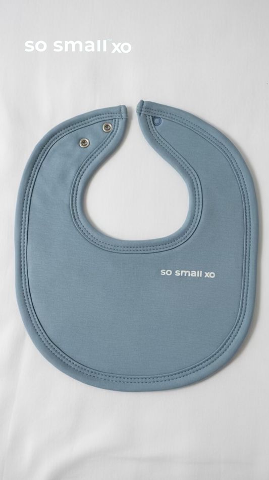 so small xo Terry-Lined Bib- Sky Ride