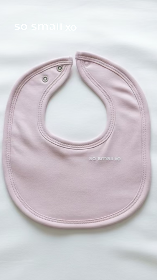 so small xo Terry-Lined Bib- Bon Bon