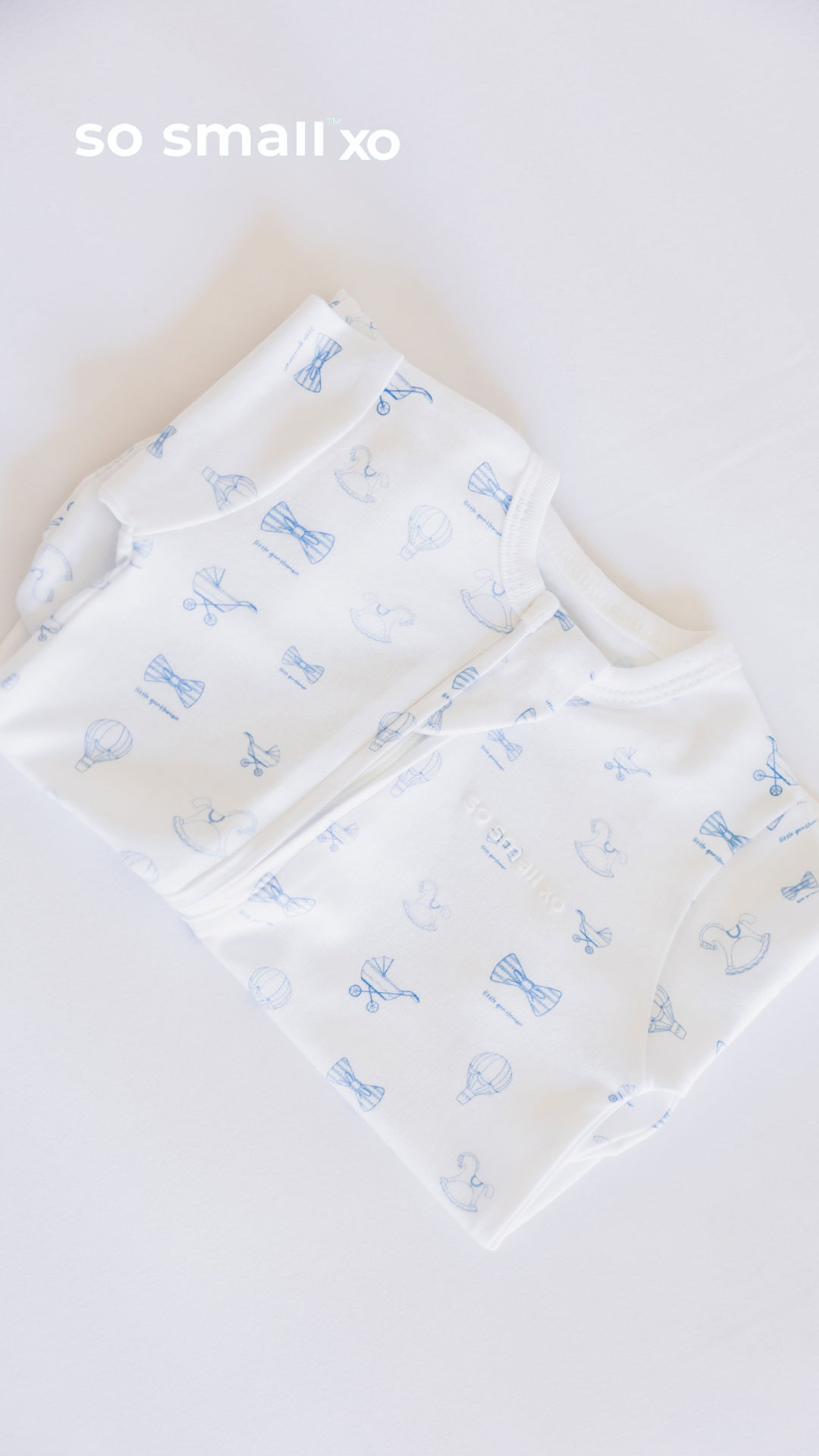 so small xo Zipper Footie- Little Gentleman