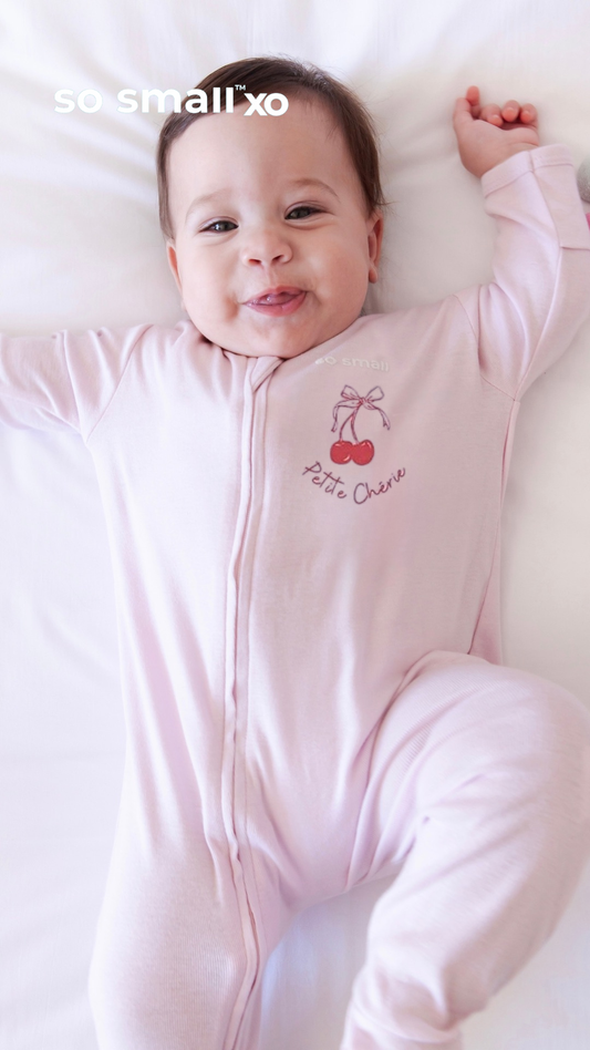so small xo Zipper Footie- Petite Cherie