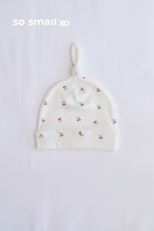 so small xo Knotted Beanie- Cherry Kiss