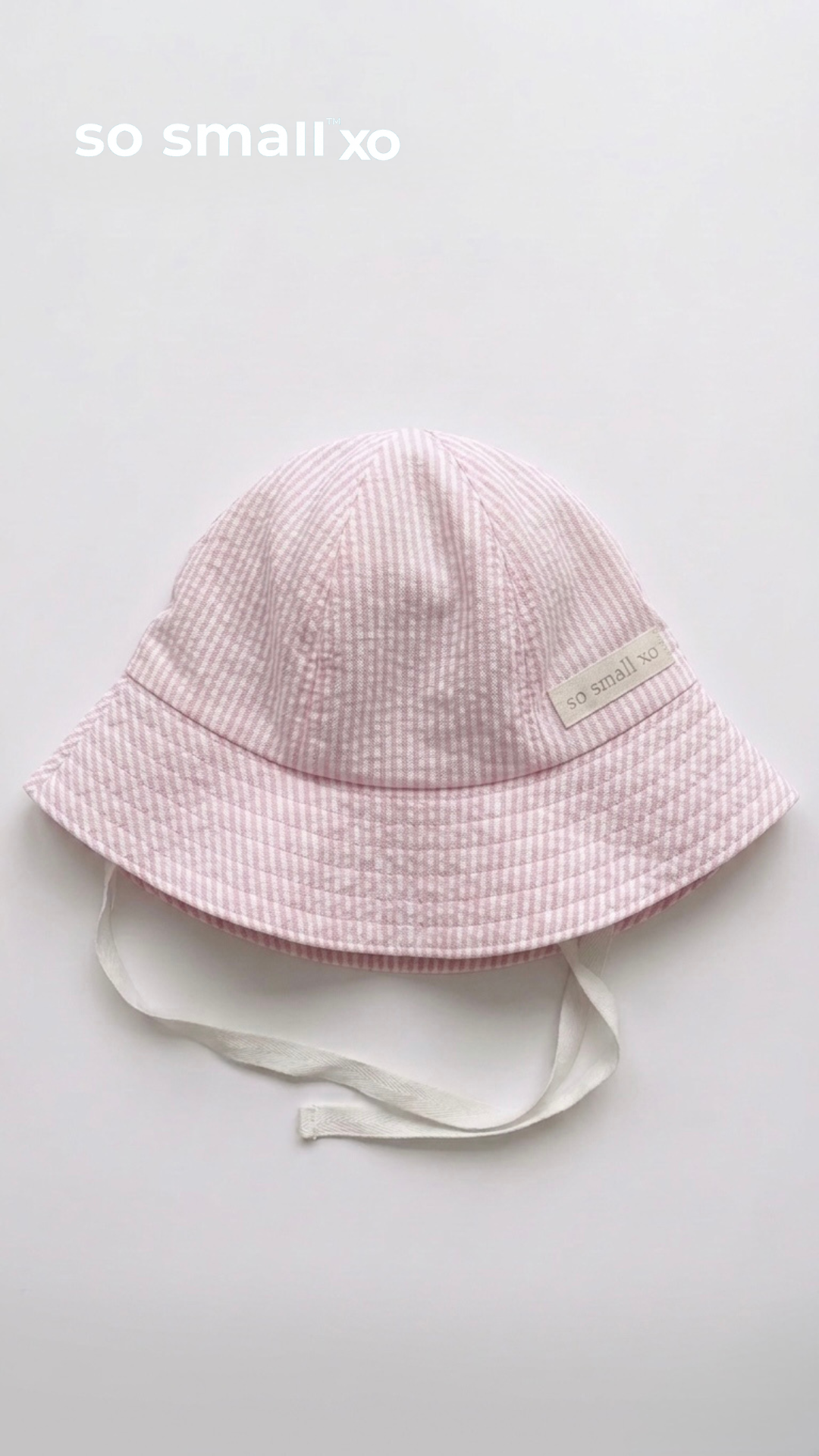 so small xo Sun Hat- Cotton Candy Striped