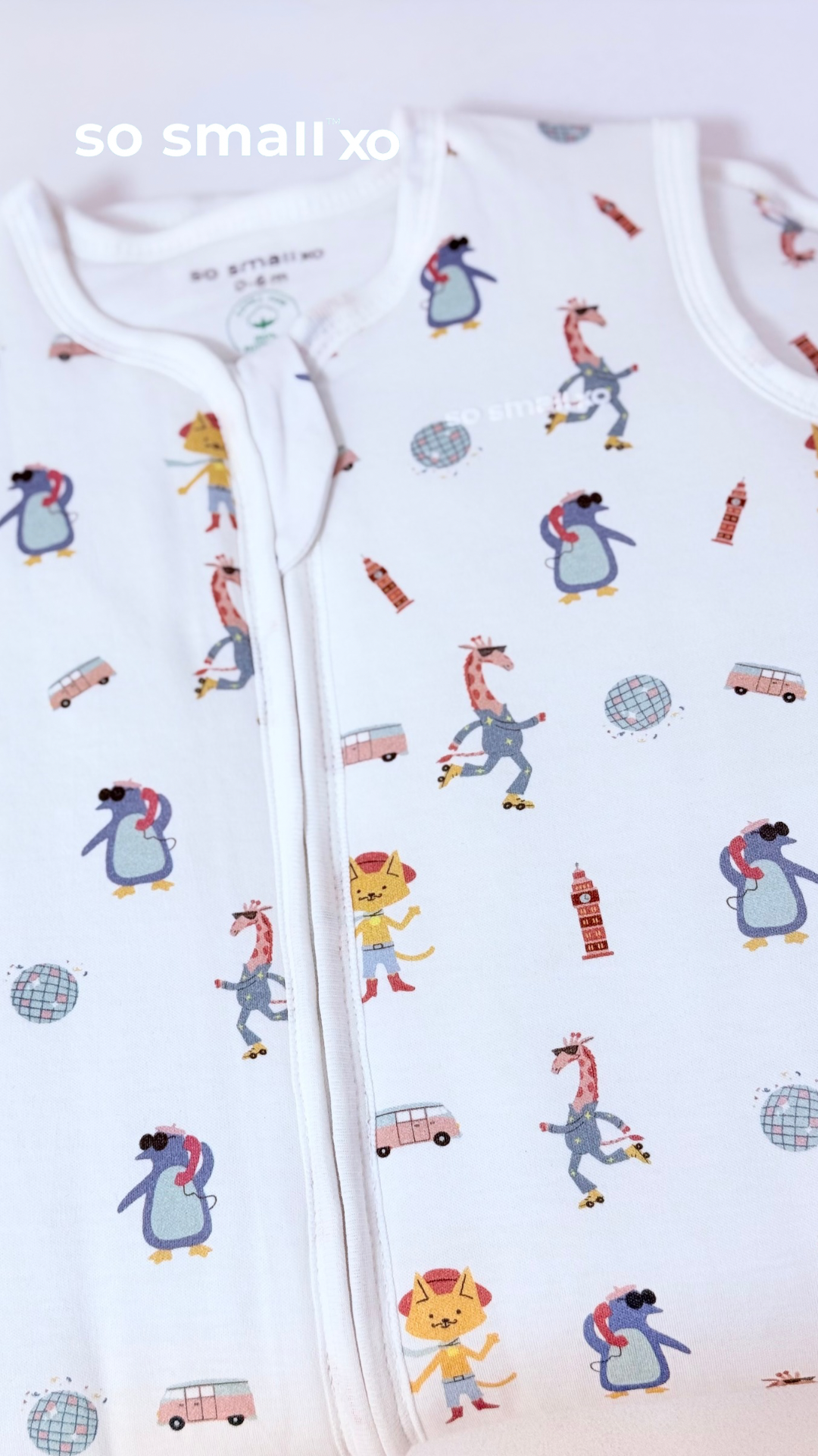 so small xo Winter Padded Sleeping Bag- Disco Baby