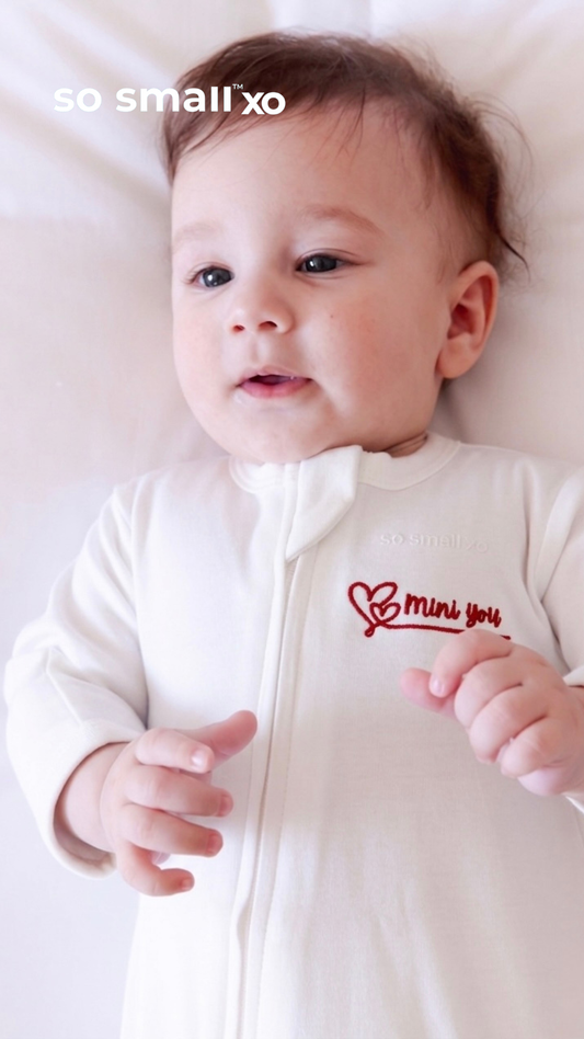 so small xo Zipper Footie- Mini You