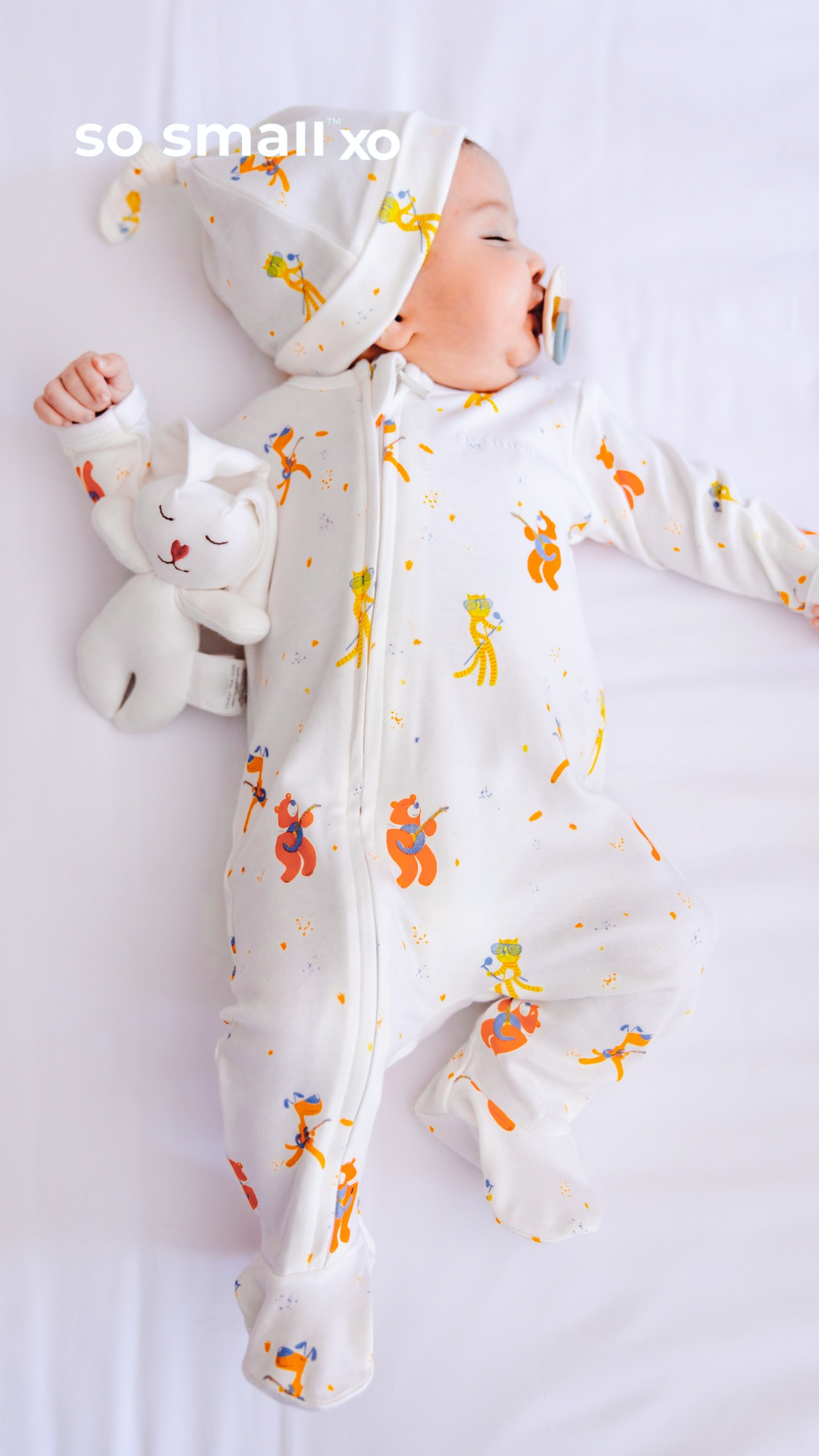 so small xo Zipper Footie- Dance with Me (Sold without Beanie)