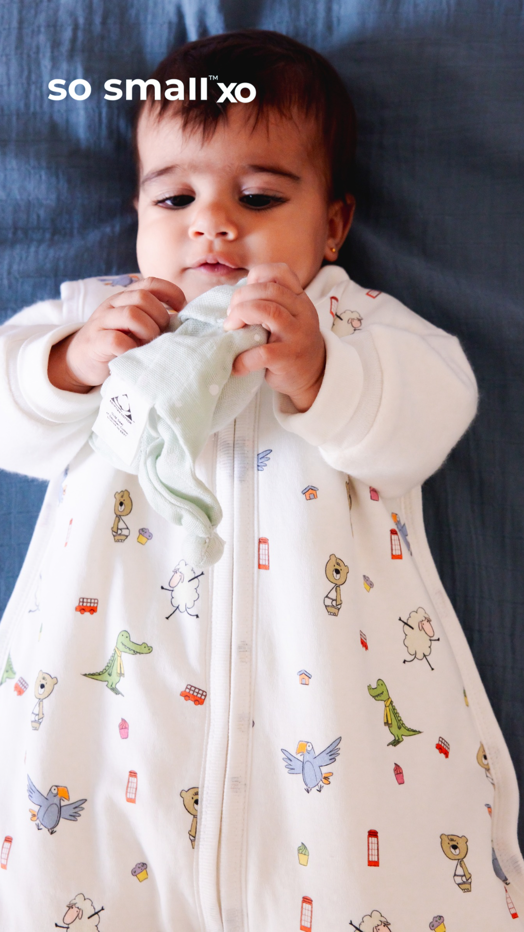 so small xo Winter Padded Sleeping Bag- Playdates & Cupcakes