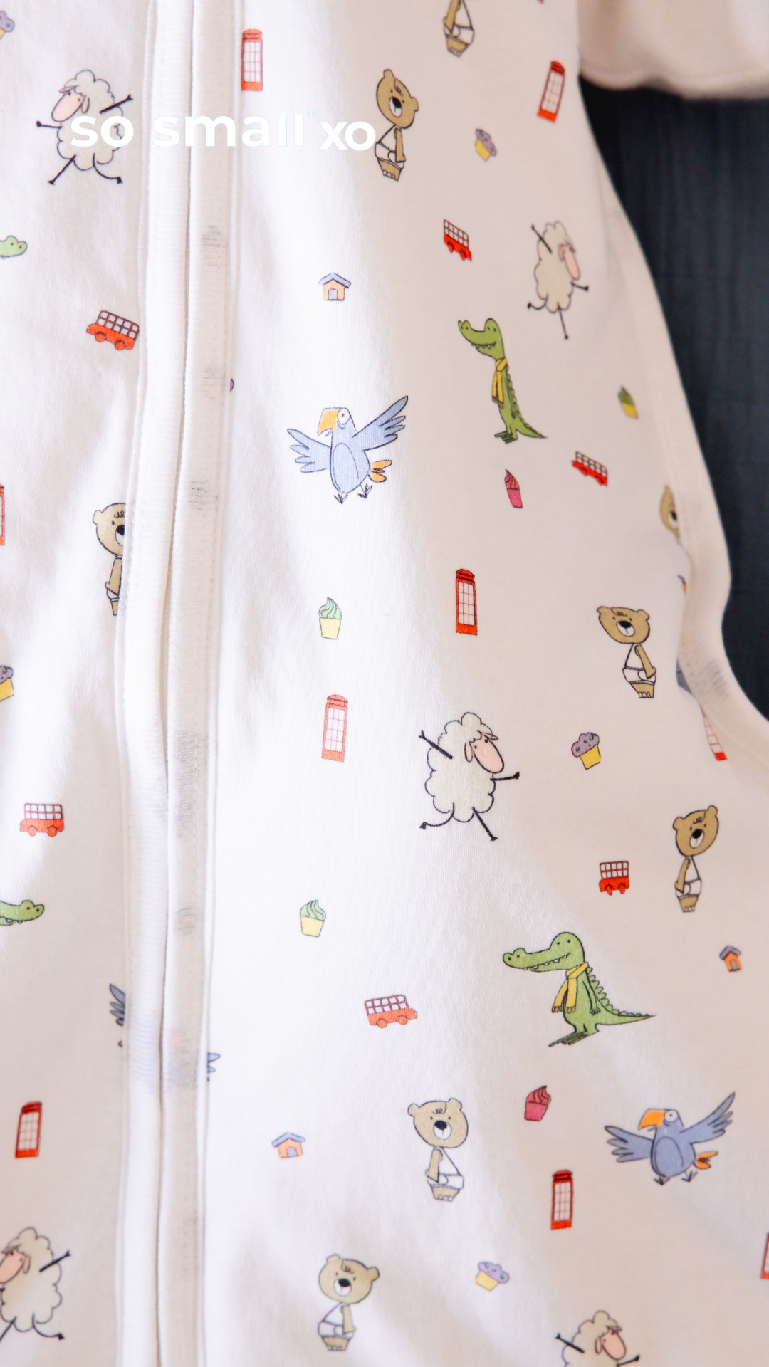 so small xo Winter Padded Sleeping Bag- Playdates & Cupcakes