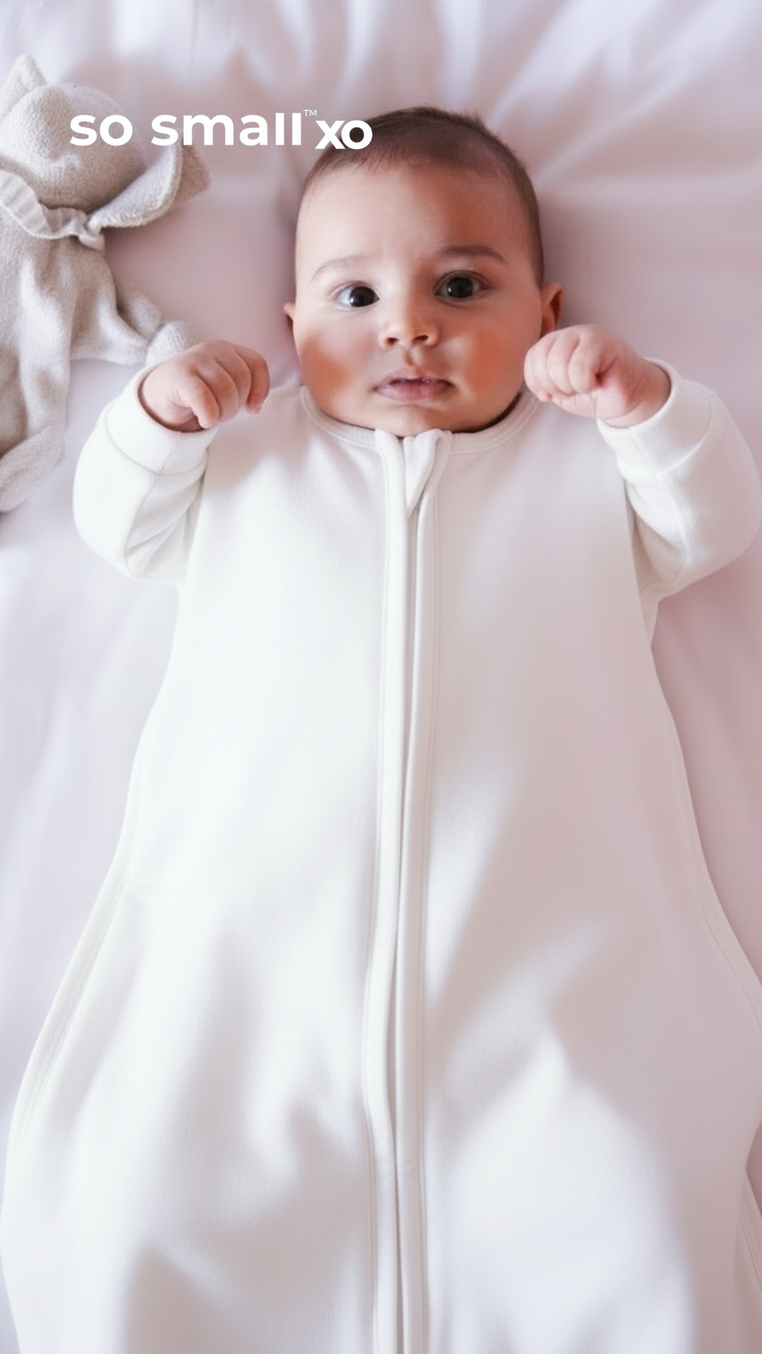 so small xo Winter Padded Sleeping Bag- Off White