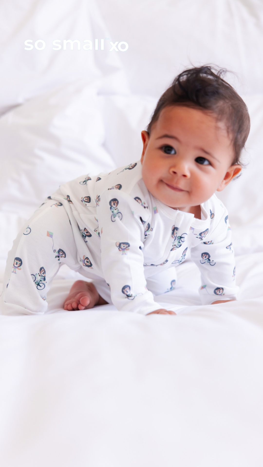 so small xo Footless Zipper Onesie- Happy Roars