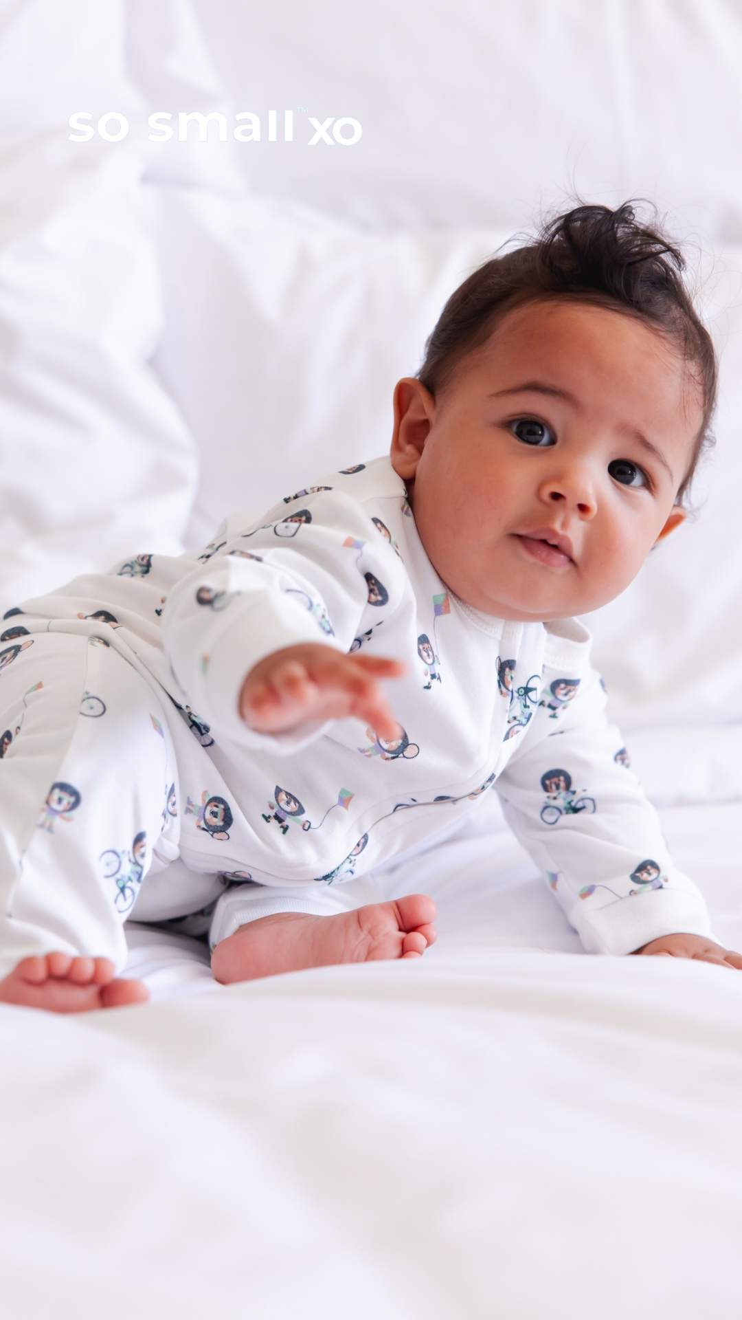 so small xo Footless Zipper Onesie- Happy Roars