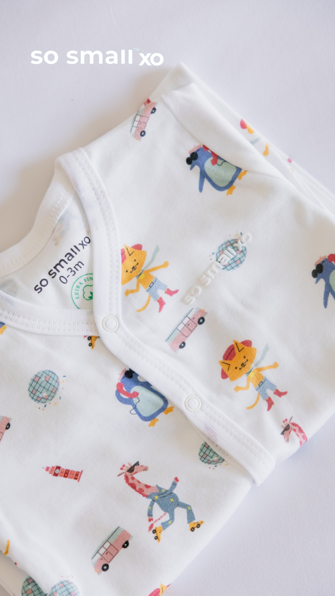 so small xo Middle Snap Footie- Disco Baby
