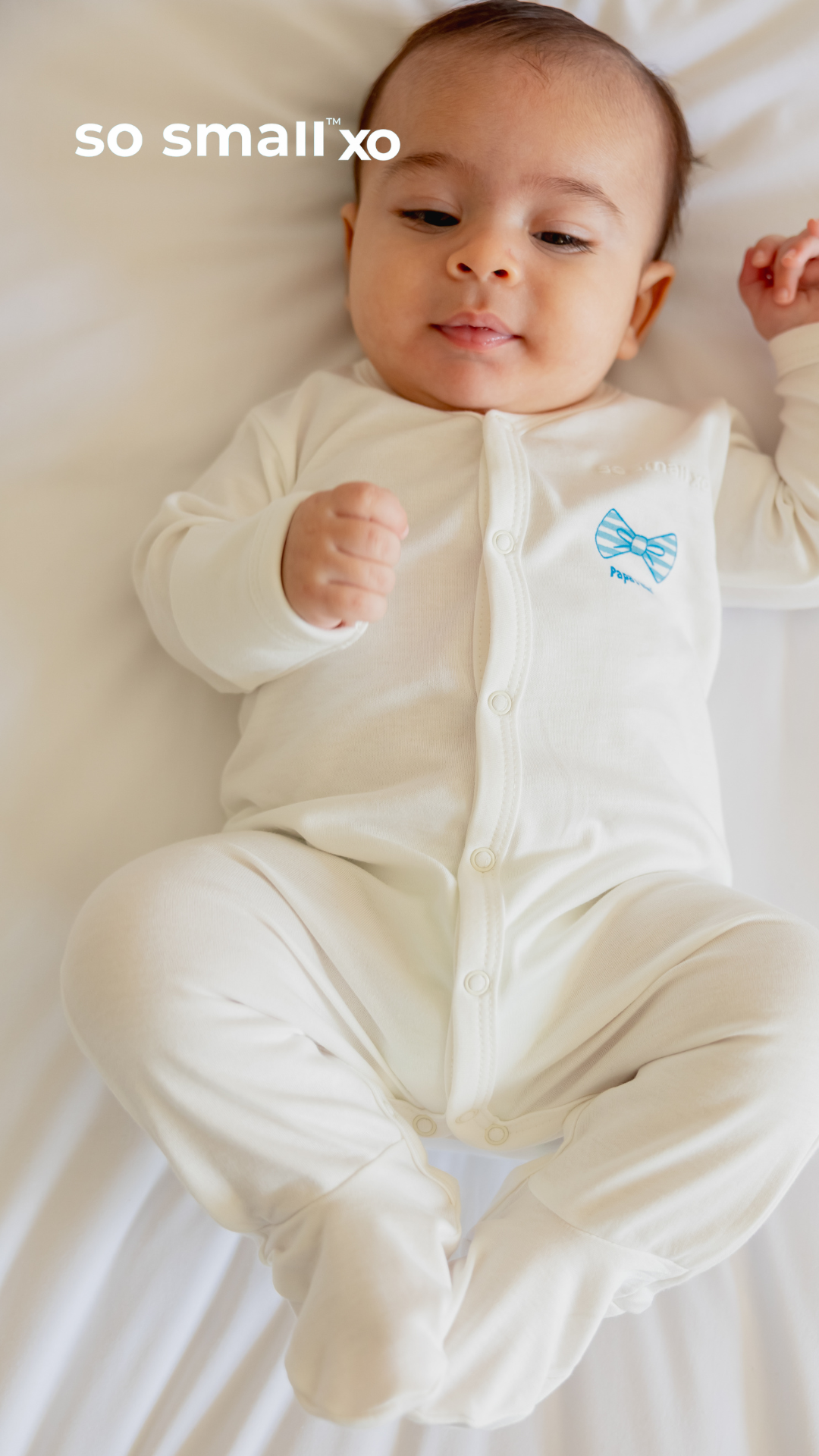 so small xo Middle Snap Footie- Papa's Mini
